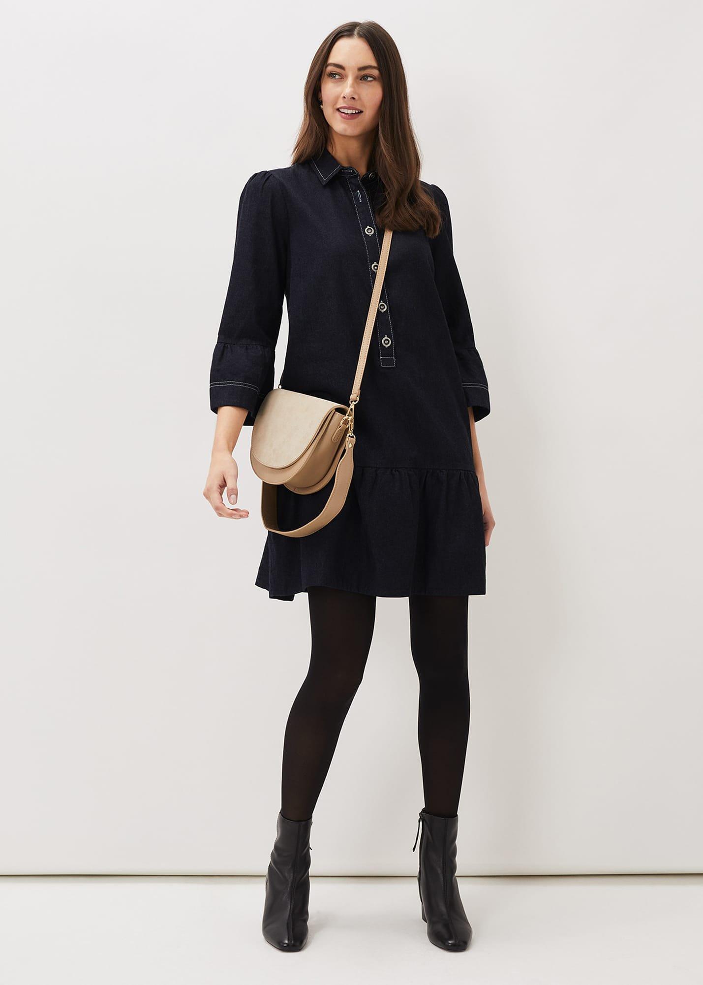 Fleur Denim Shift Dress
