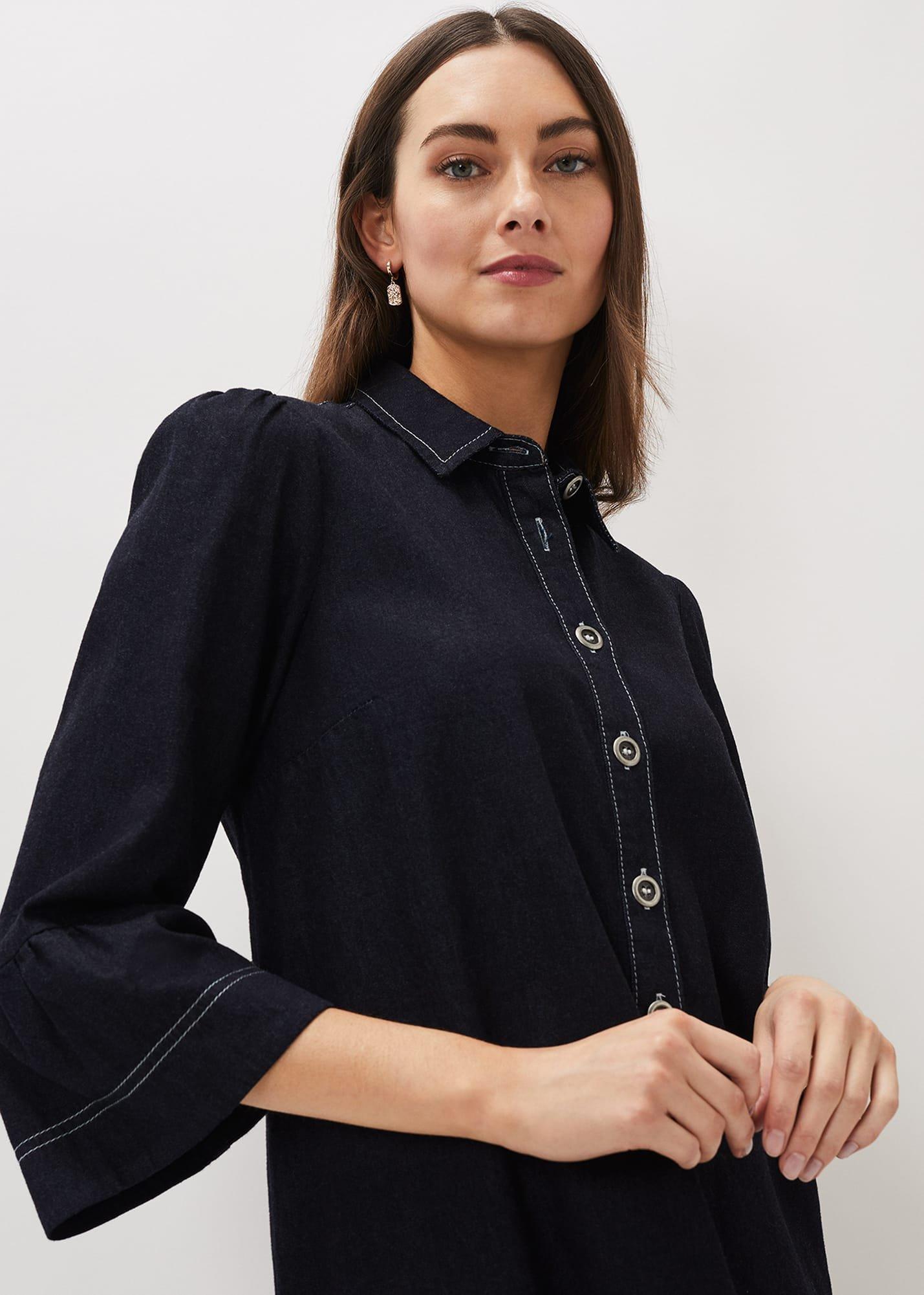 Fleur Denim Shift Dress
