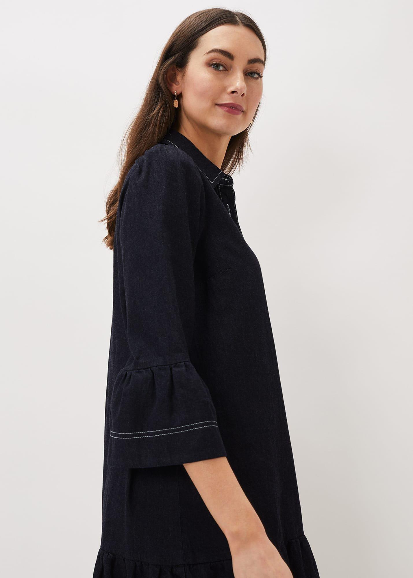 Fleur Denim Shift Dress