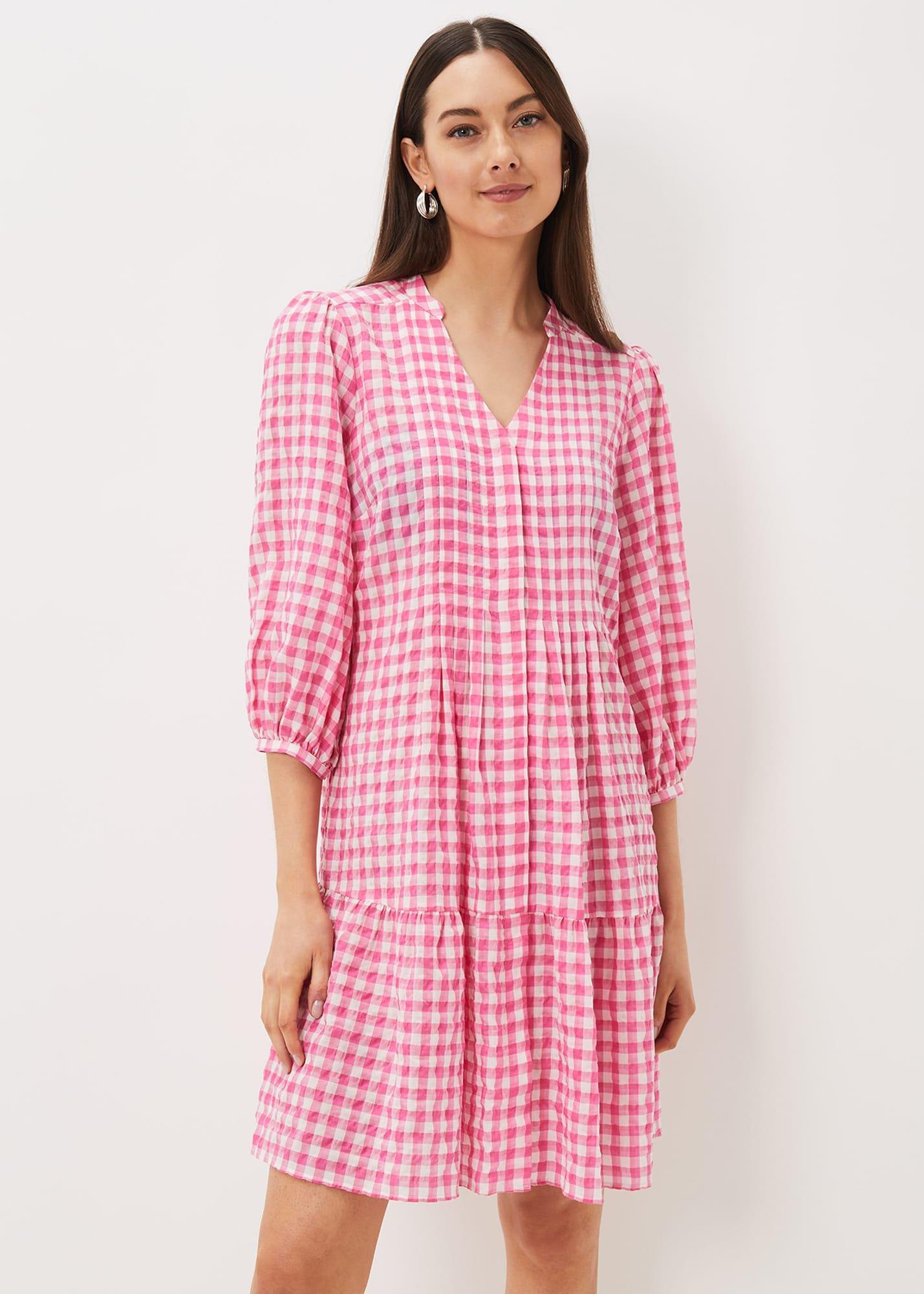 Oona Gingham Swing Dress