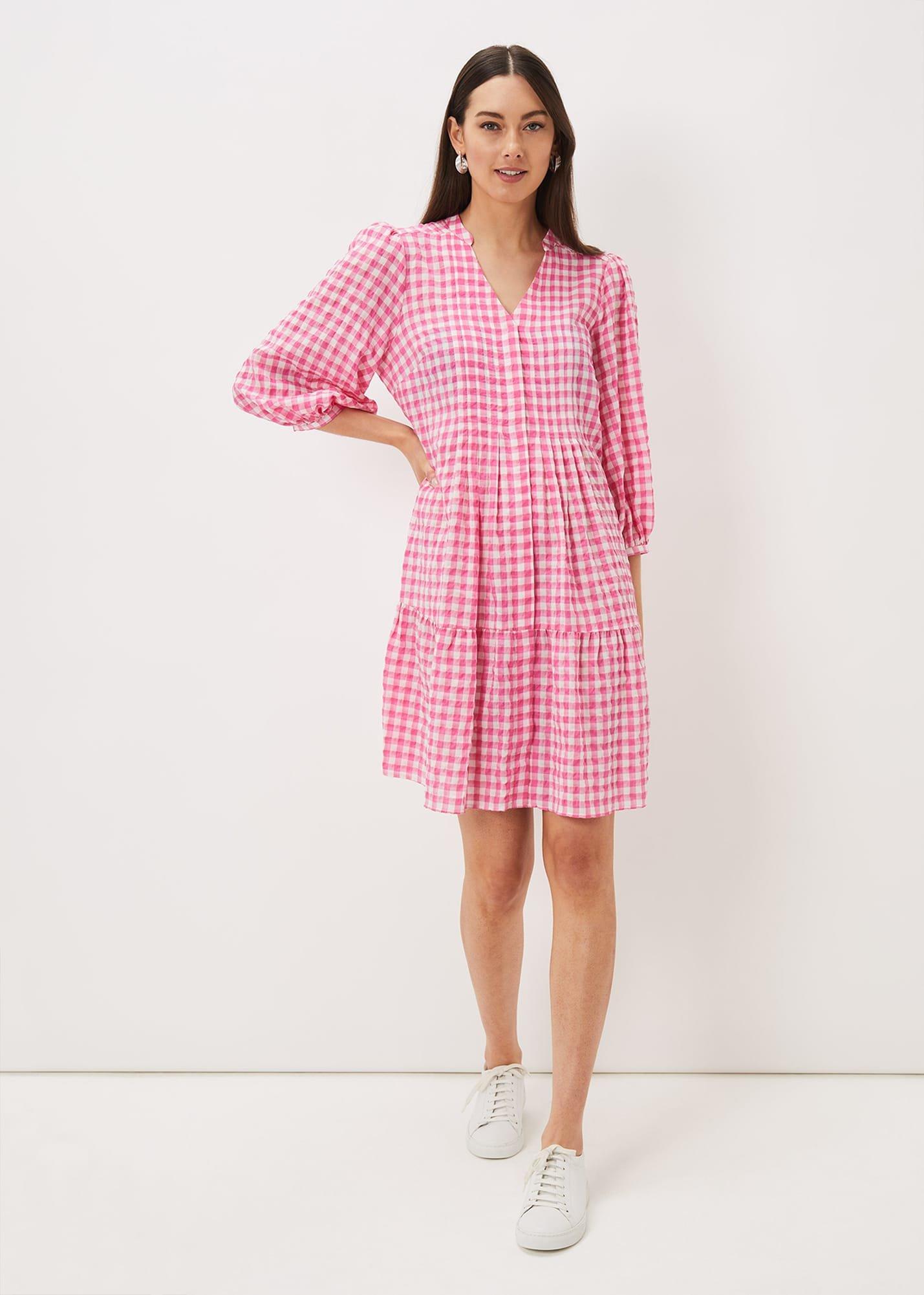 Oona Gingham Swing Dress