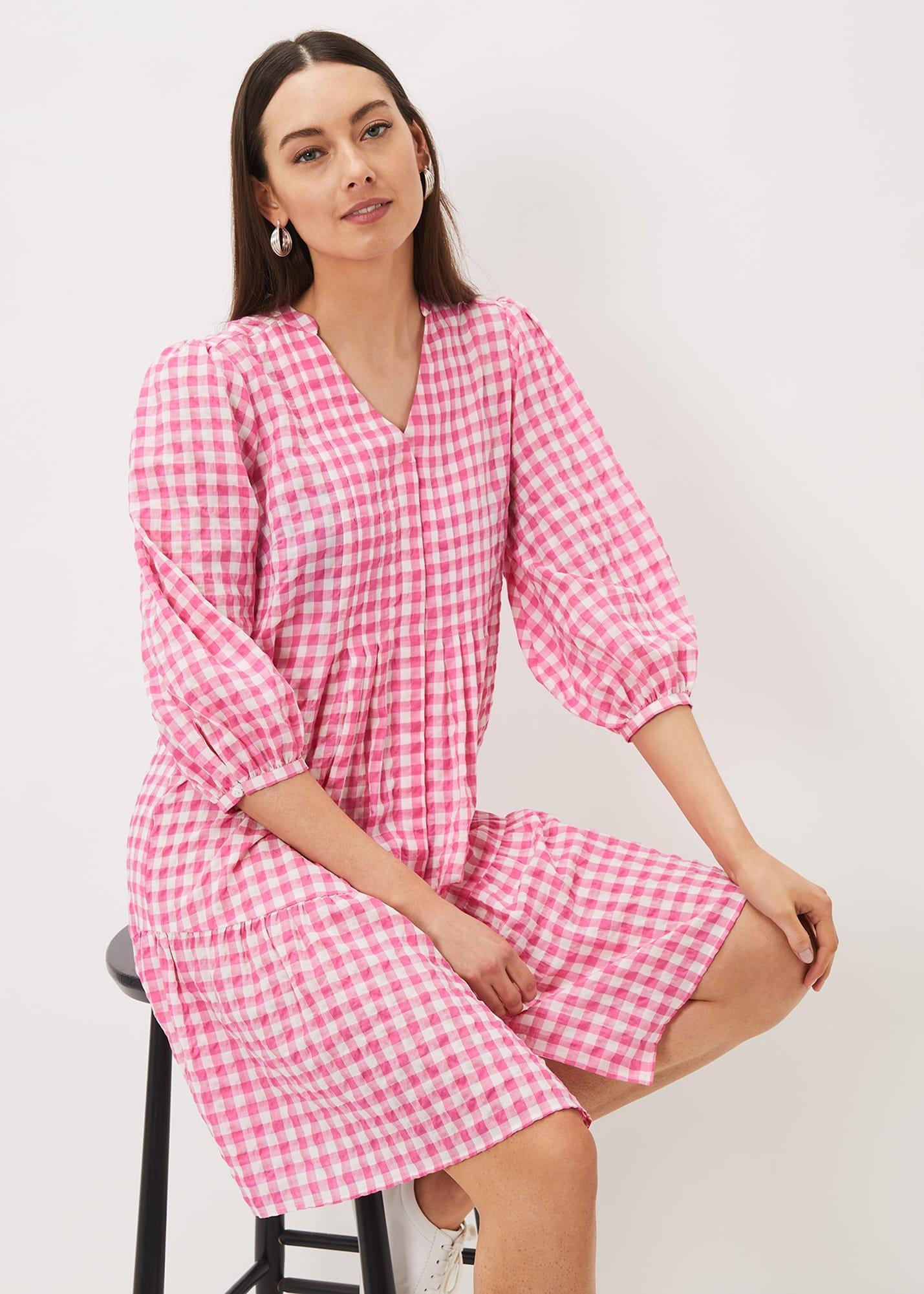 Oona Gingham Swing Dress