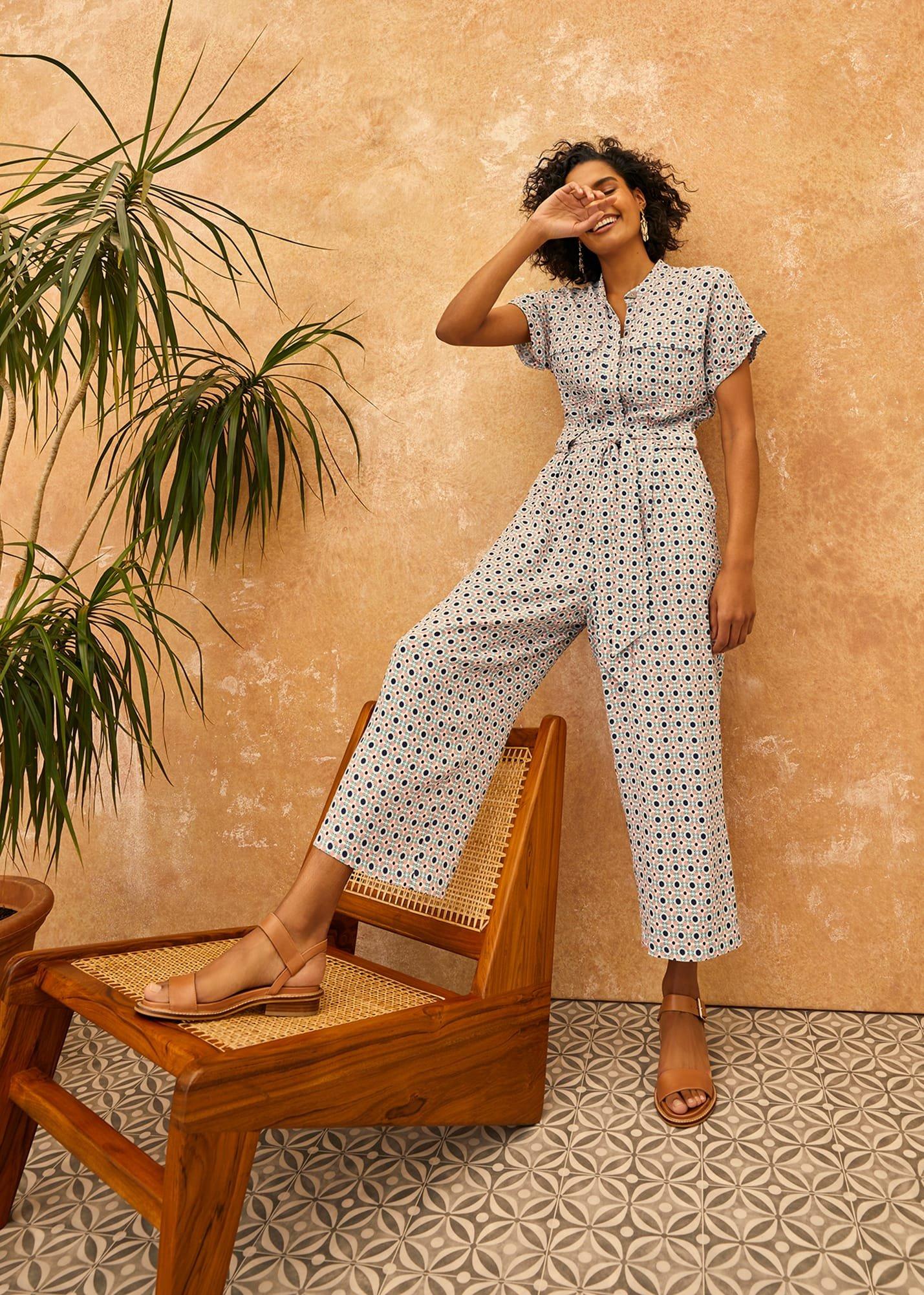 Lyla Tile Print Jumpsuit