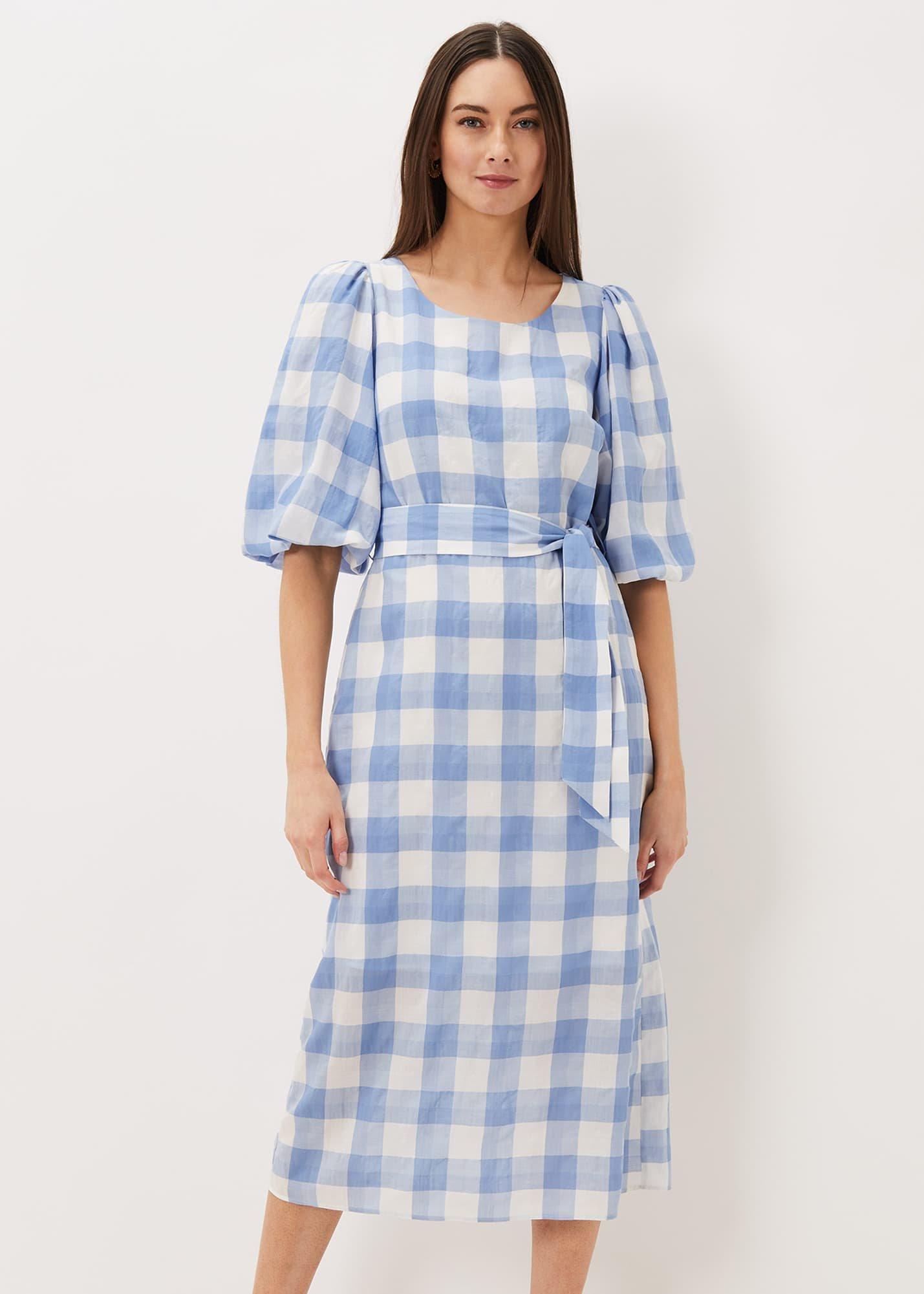 Alina Check Midi Dress