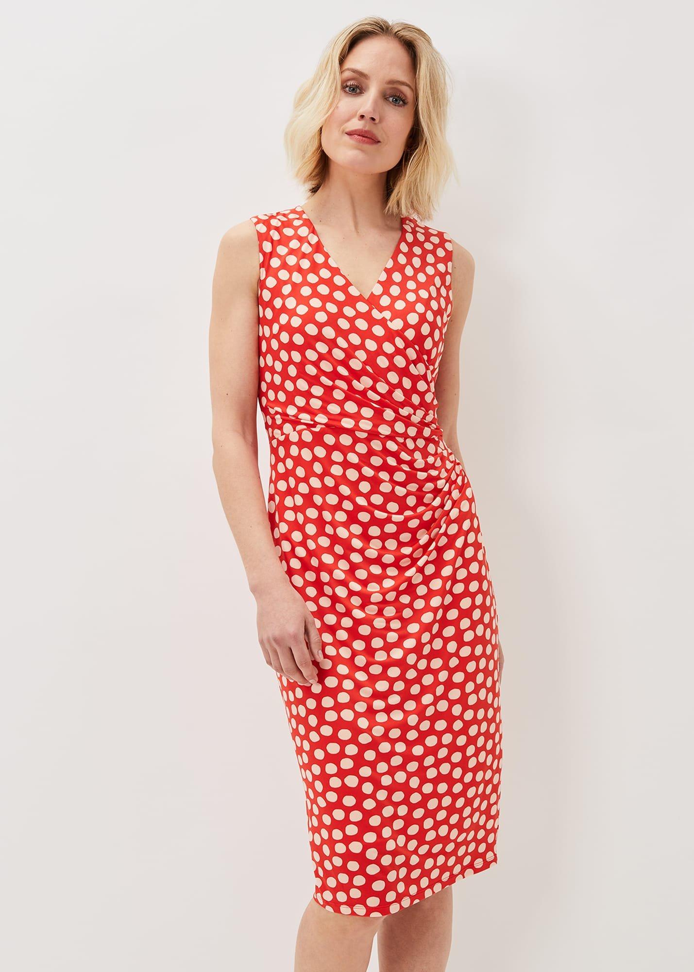 Tia Spot Midi Dress
