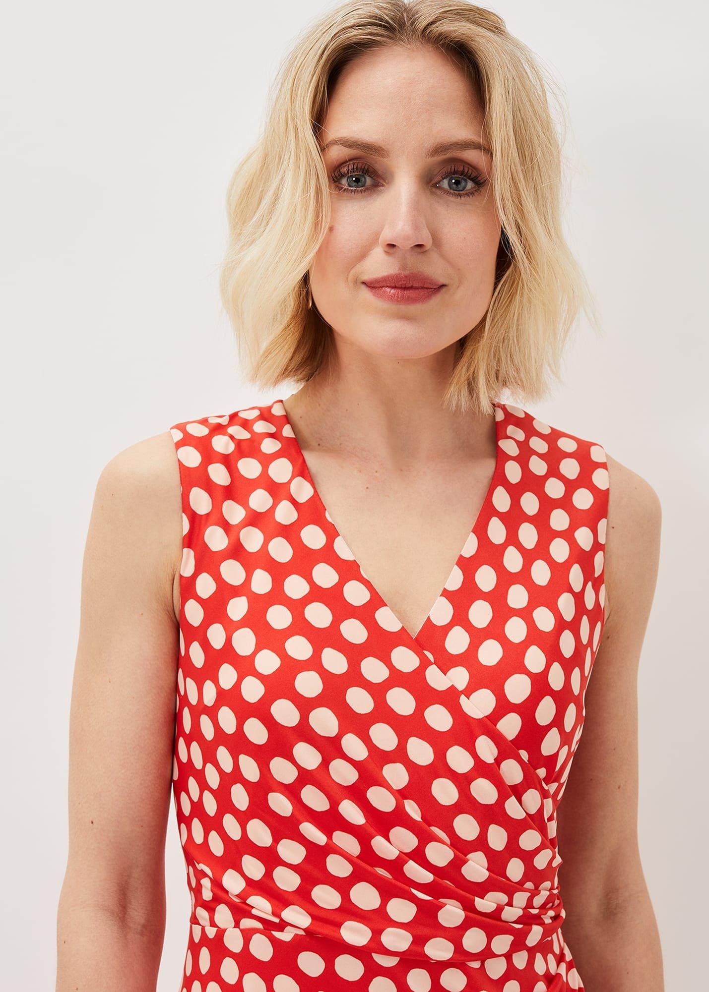 Tia Spot Midi Dress