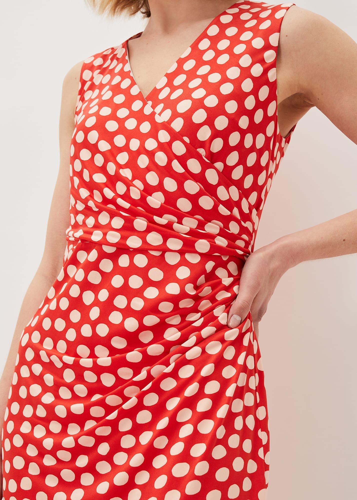 Tia Spot Midi Dress