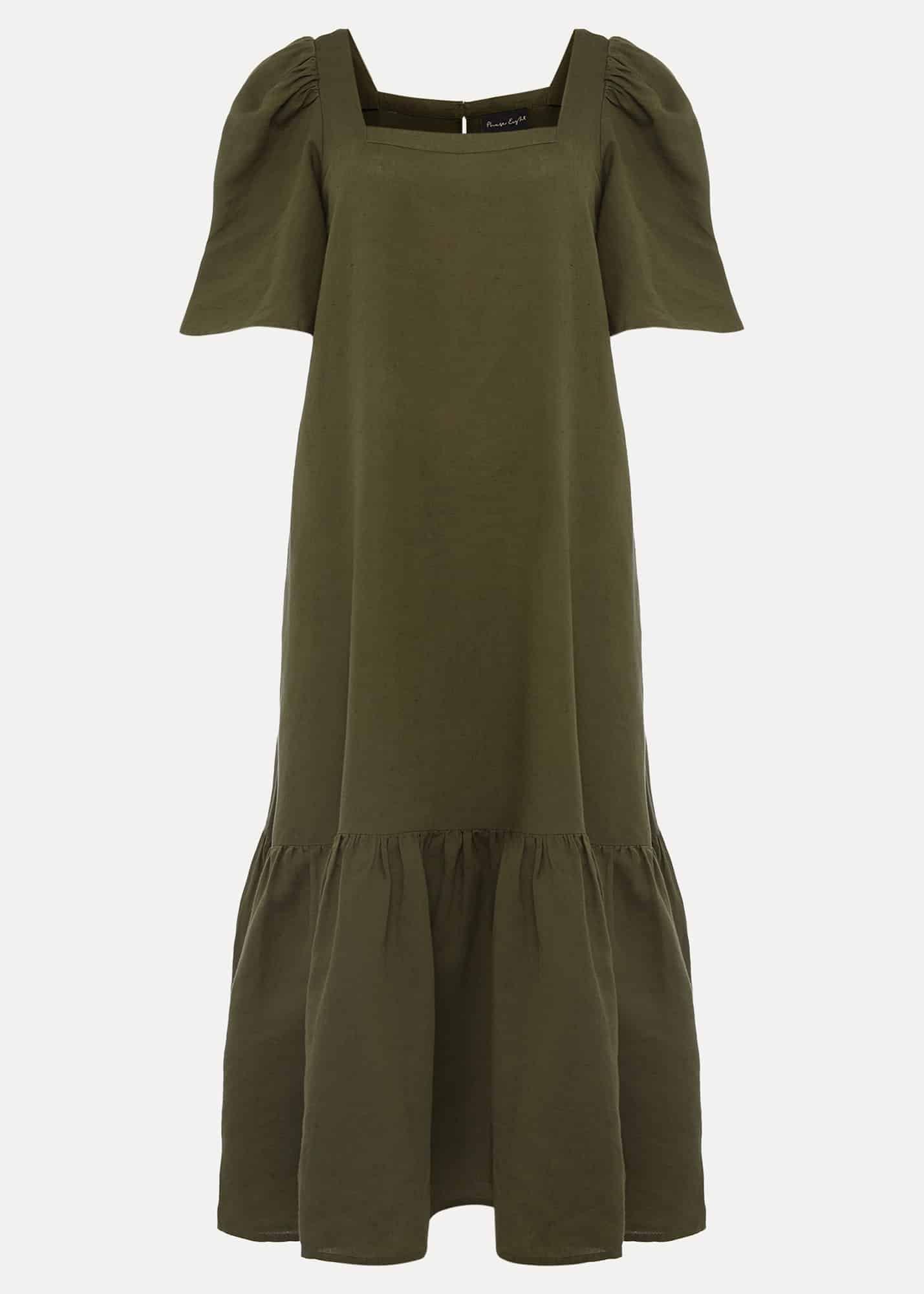 Claria Linen Midi Dress