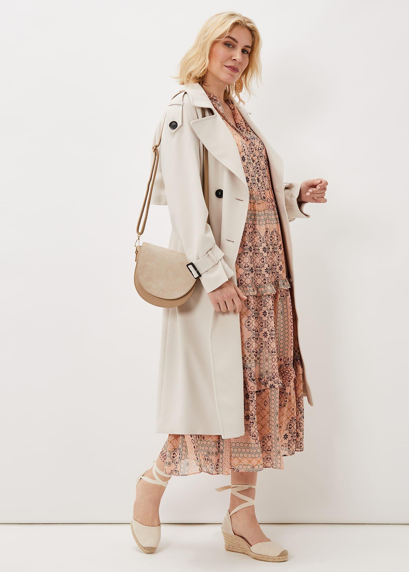 Ailsa Geometric Print Chiffon Midi Dress