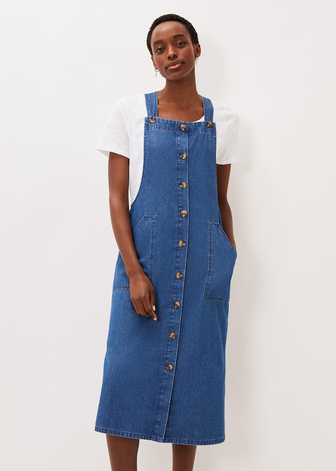 Irena Denim Pinafore Dress