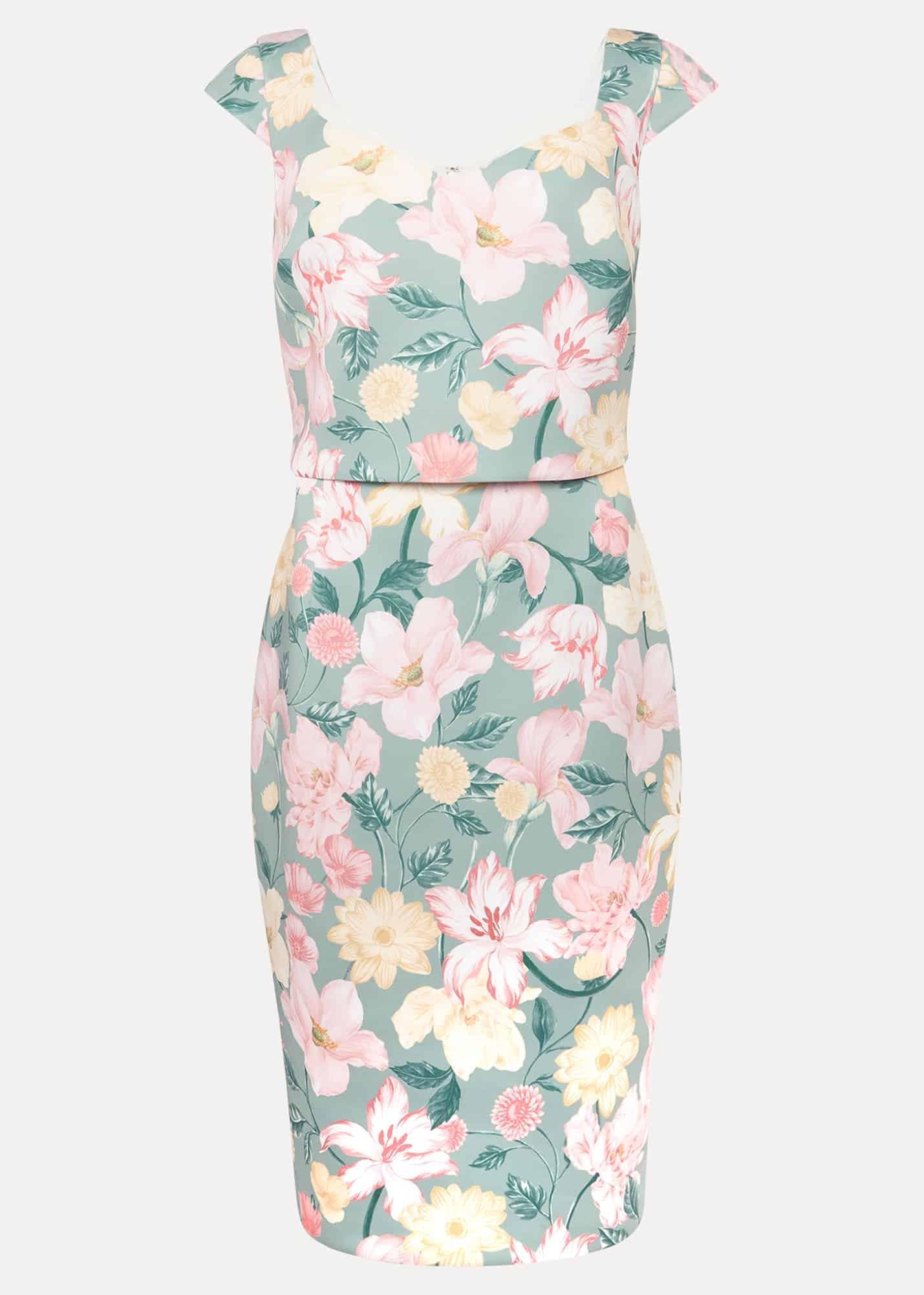 Jessia Floral Scuba Dress