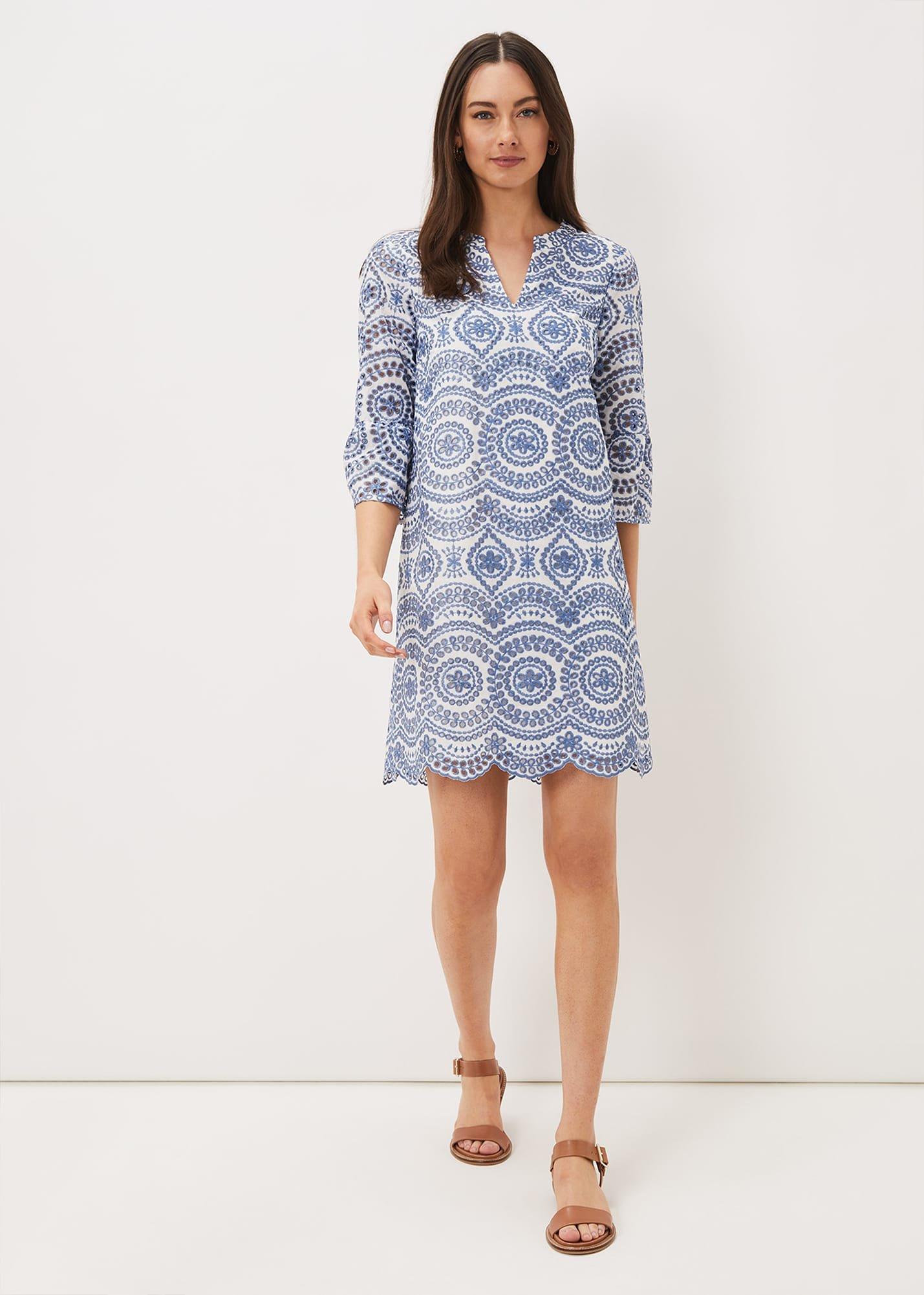 Brianne Broderie Shift Dress