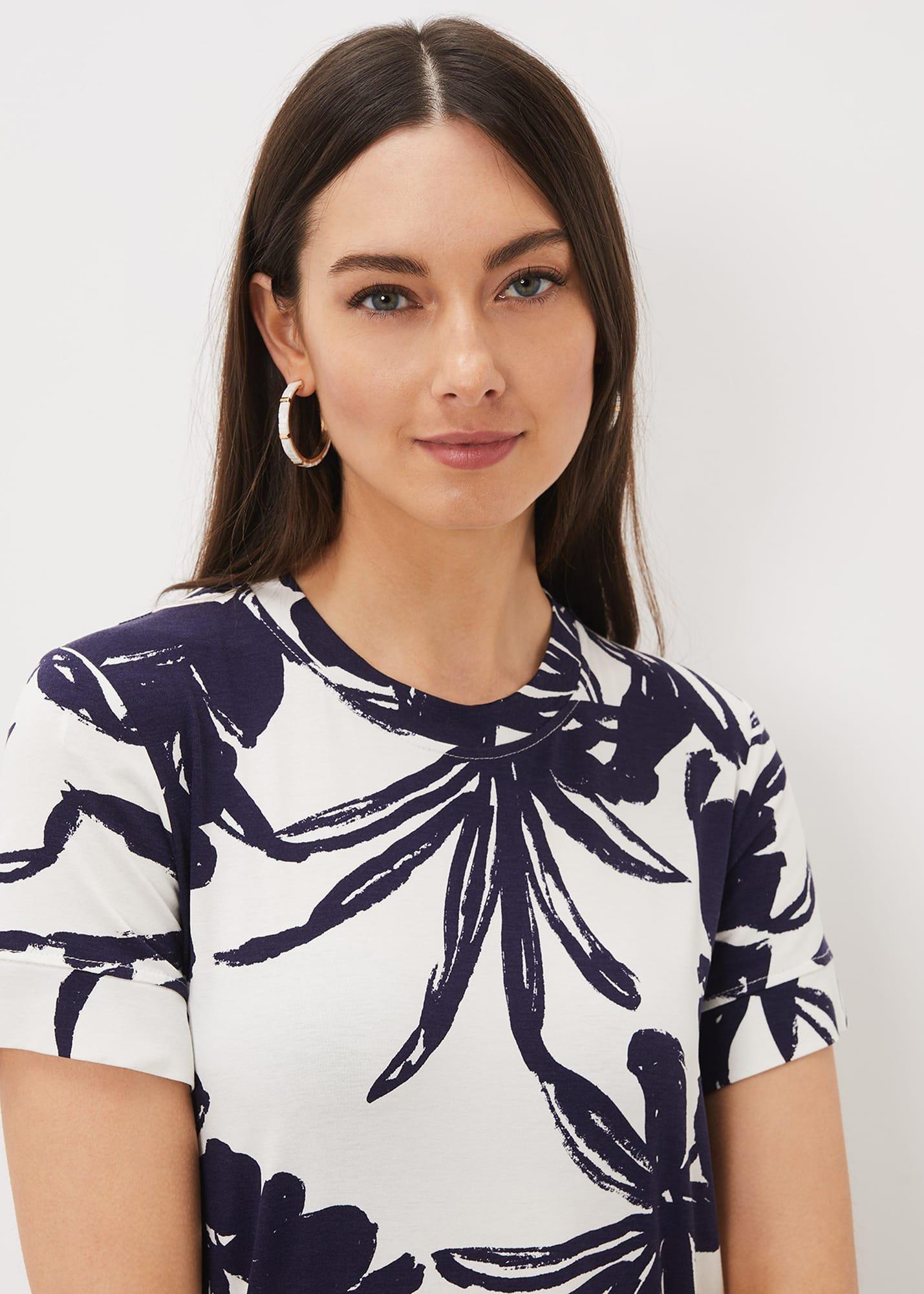 Michaela Palm Print Maxi Dress