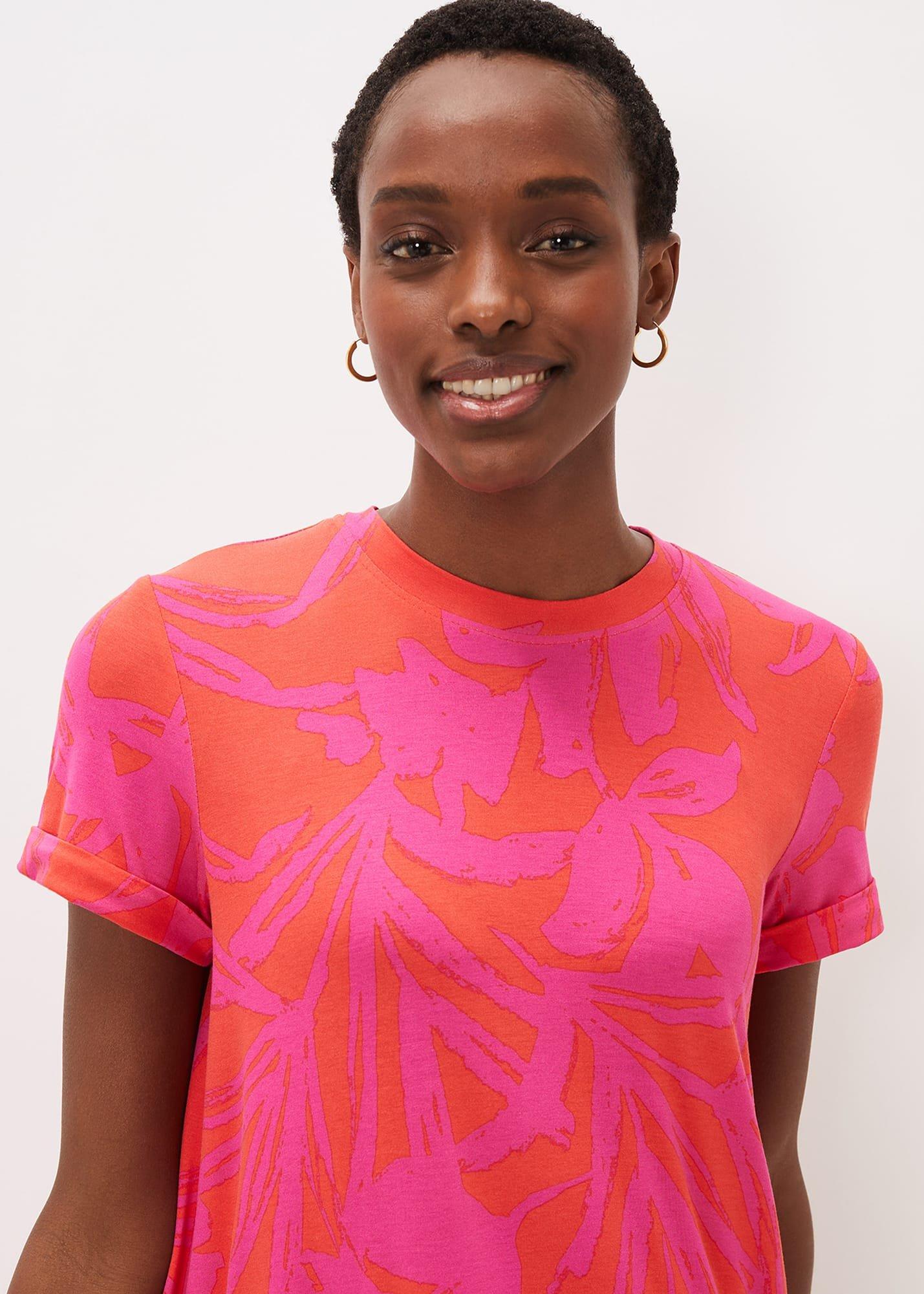 Michaela Palm Print Maxi Dress