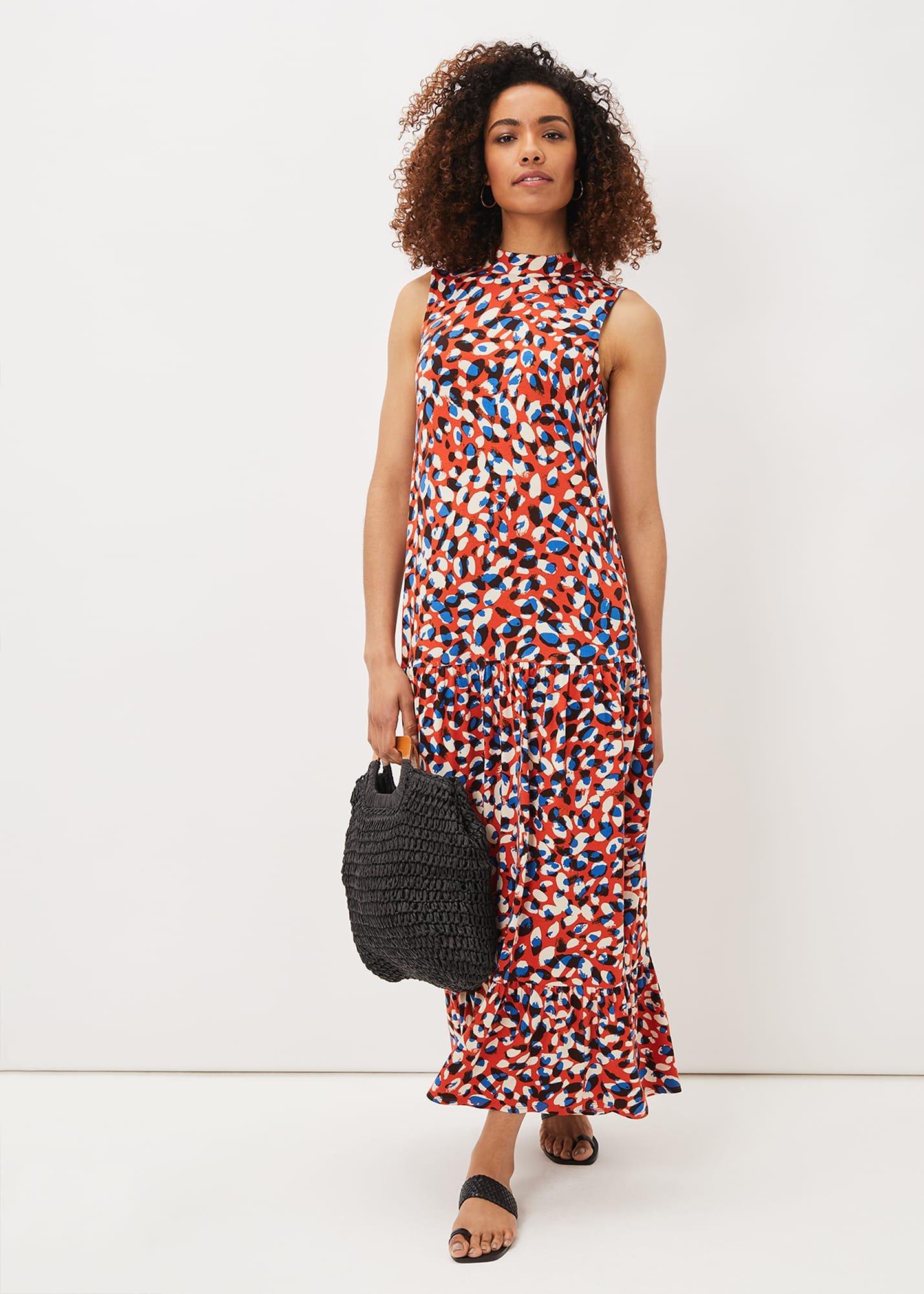 Kamilla High Neck Printed Maxi Dress