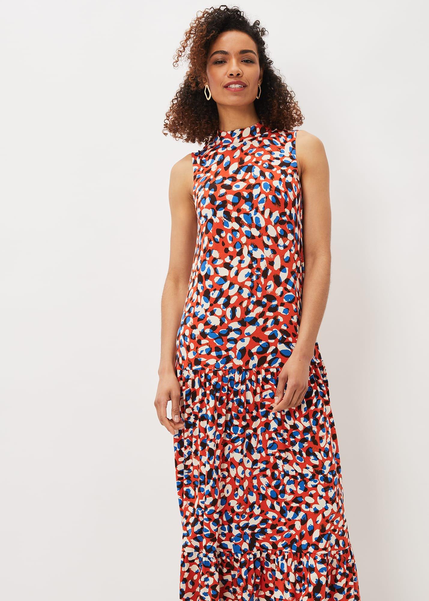 Kamilla High Neck Printed Maxi Dress