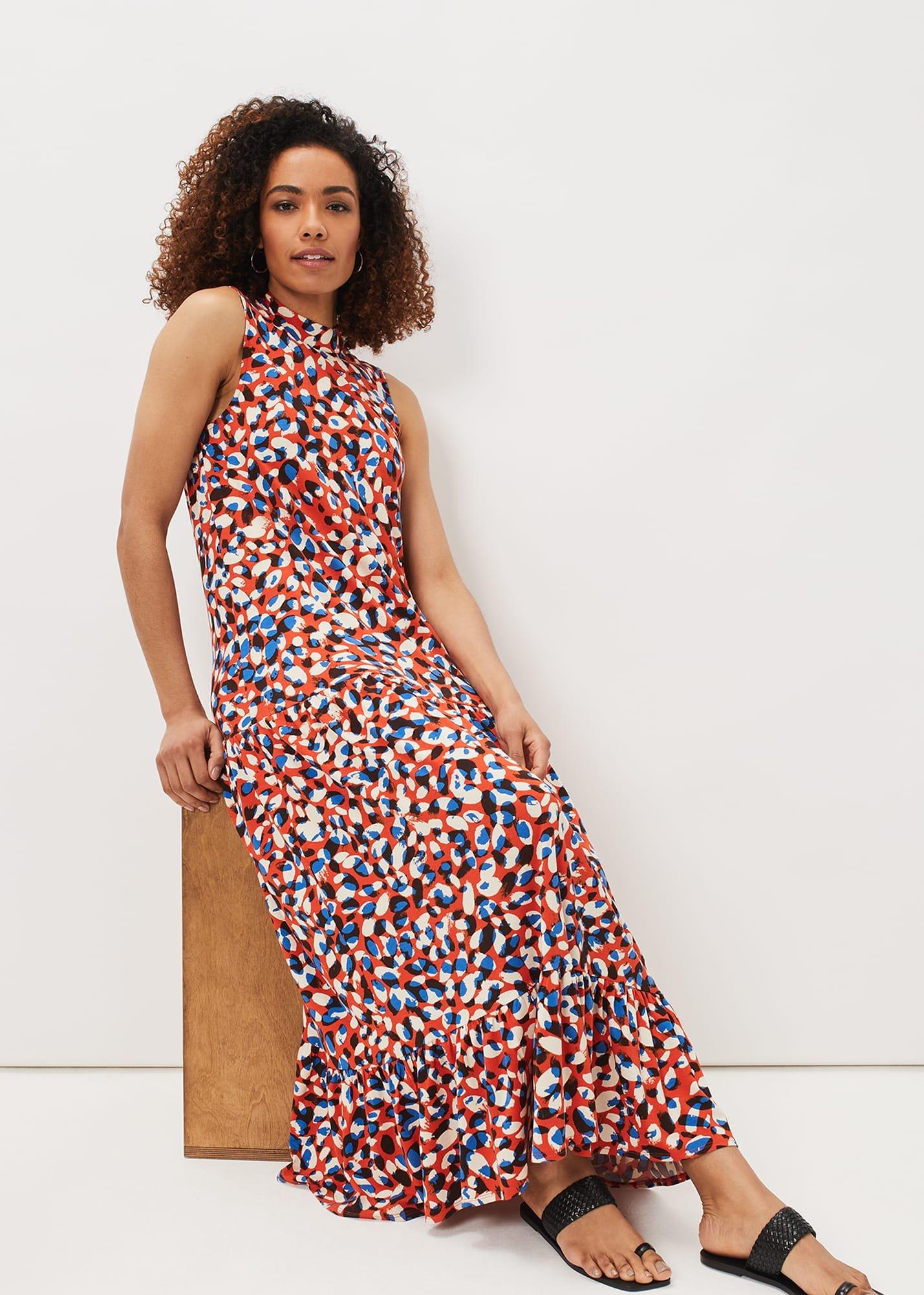 Kamilla High Neck Printed Maxi Dress