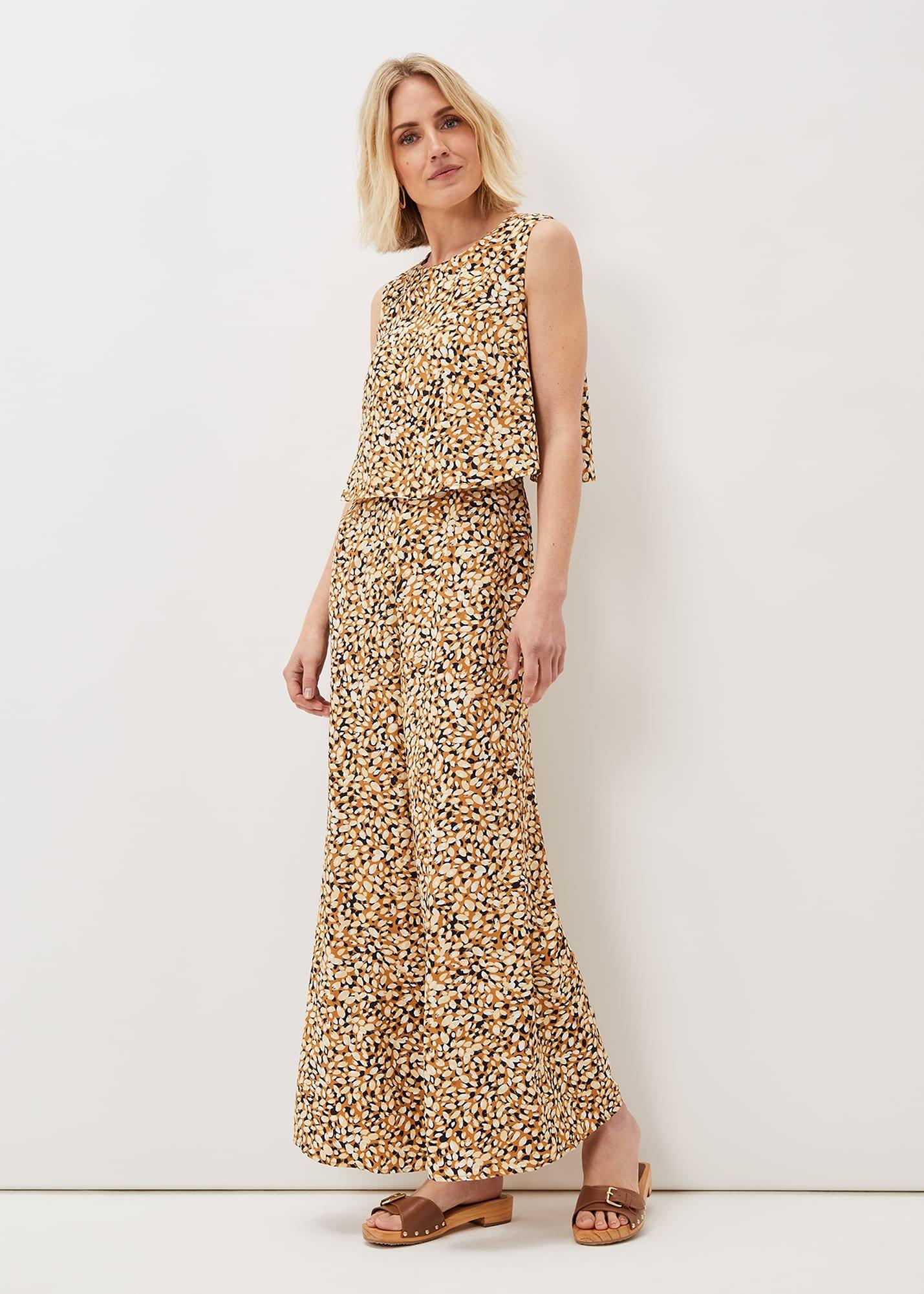 Aubrey Abstract Wide Leg Jumpsuit