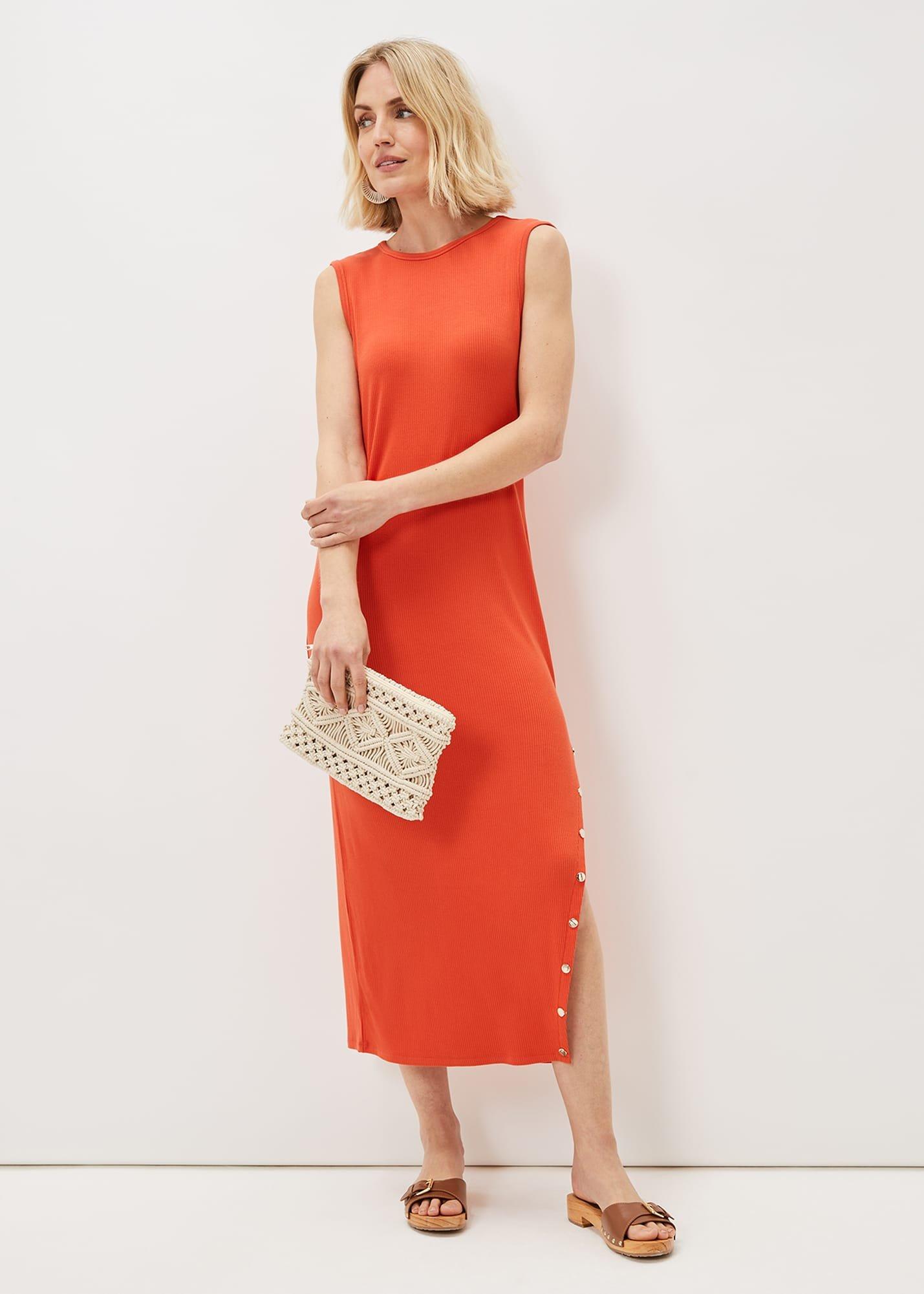 Reya Ribbed Column Midi Dress