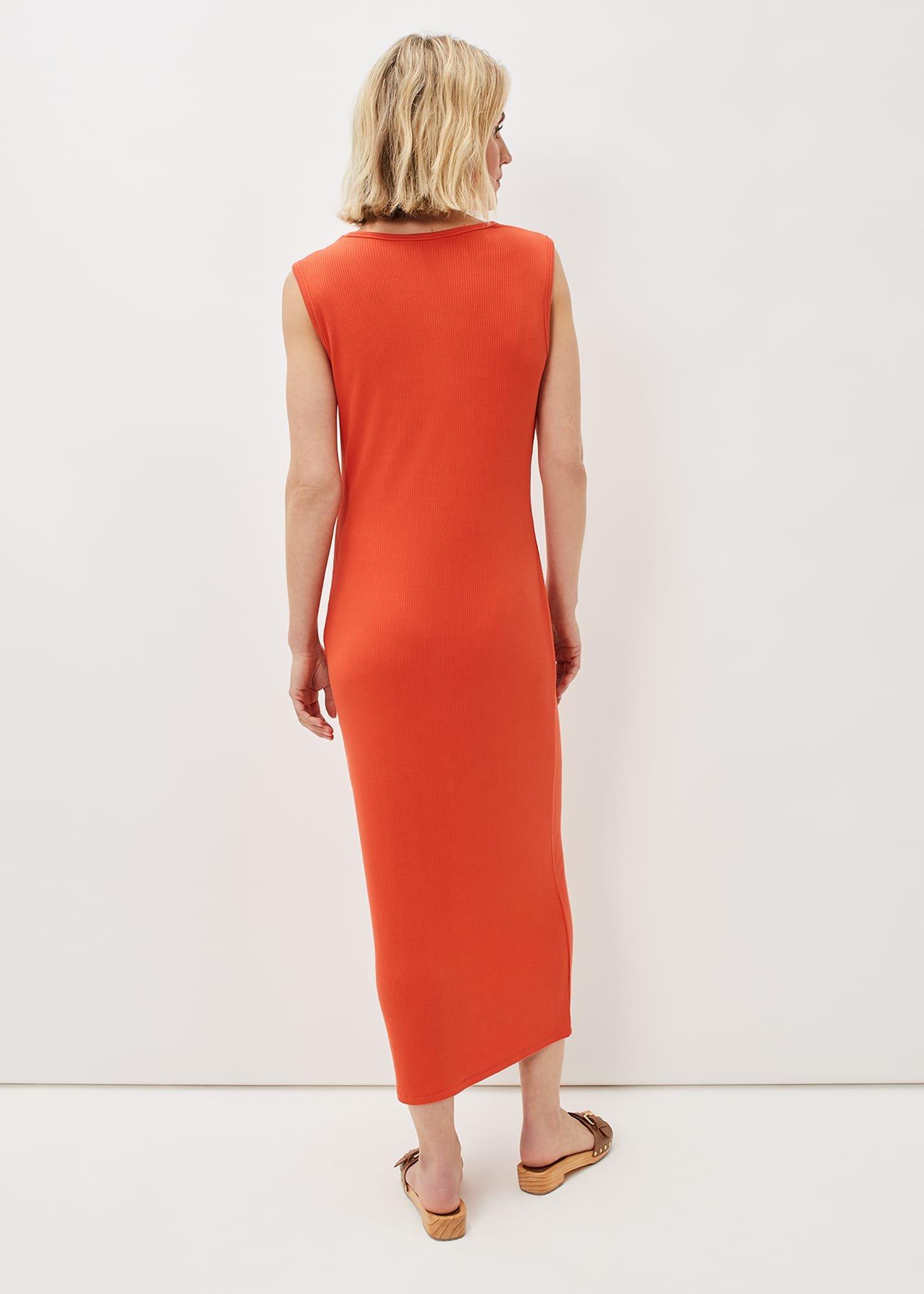 Reya Ribbed Column Midi Dress