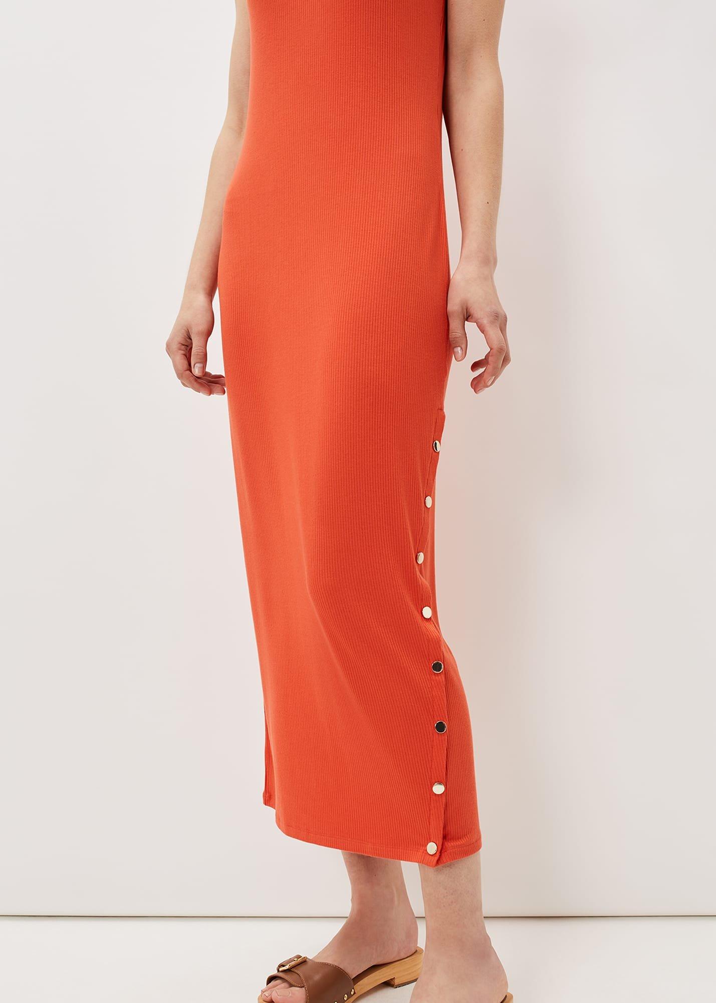 Reya Ribbed Column Midi Dress