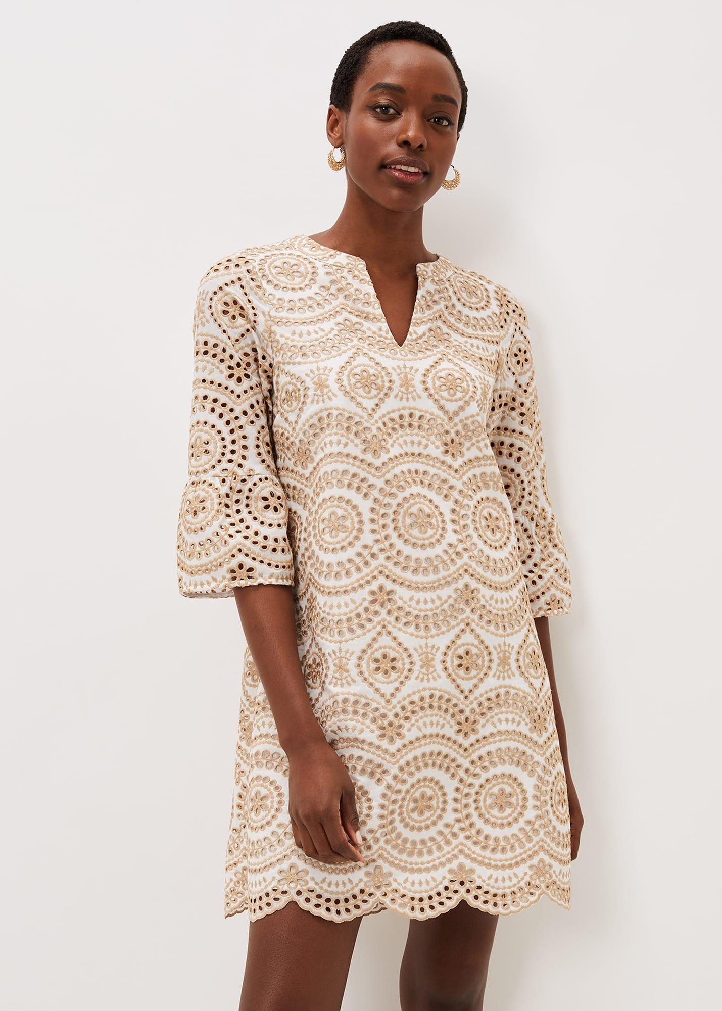 Brianne Broderie Shift Dress