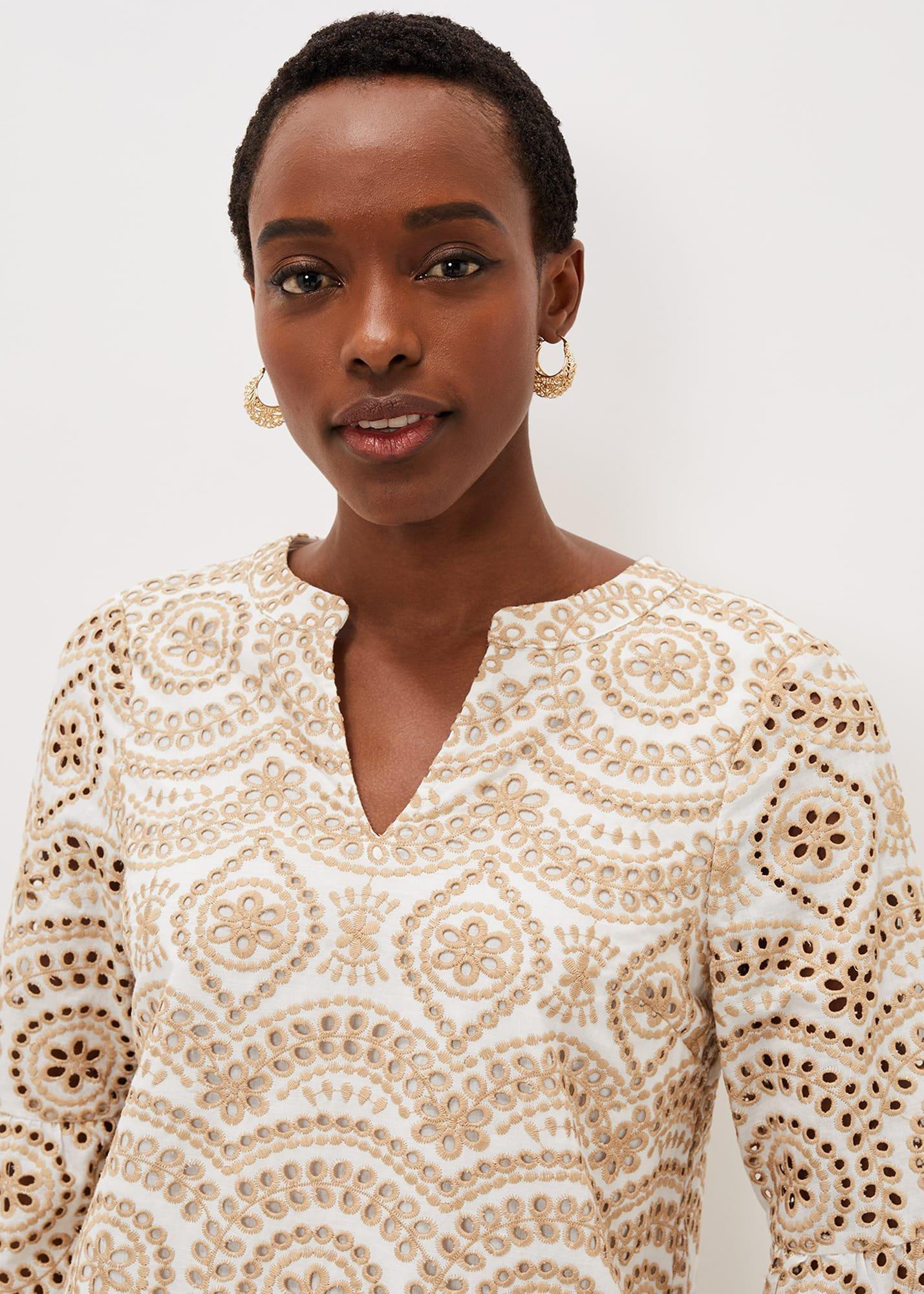 Brianne Broderie Shift Dress