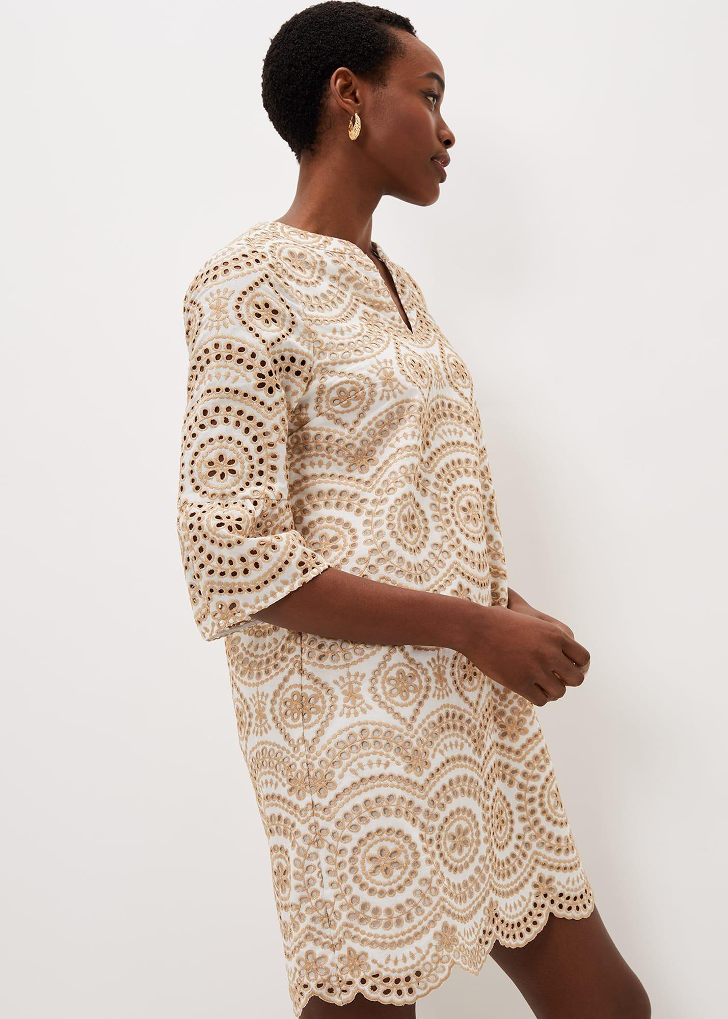 Brianne Broderie Shift Dress