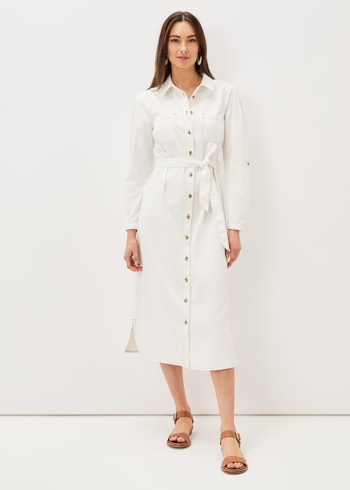 Hettie Denim Shirt Dress | Phase Eight UK |