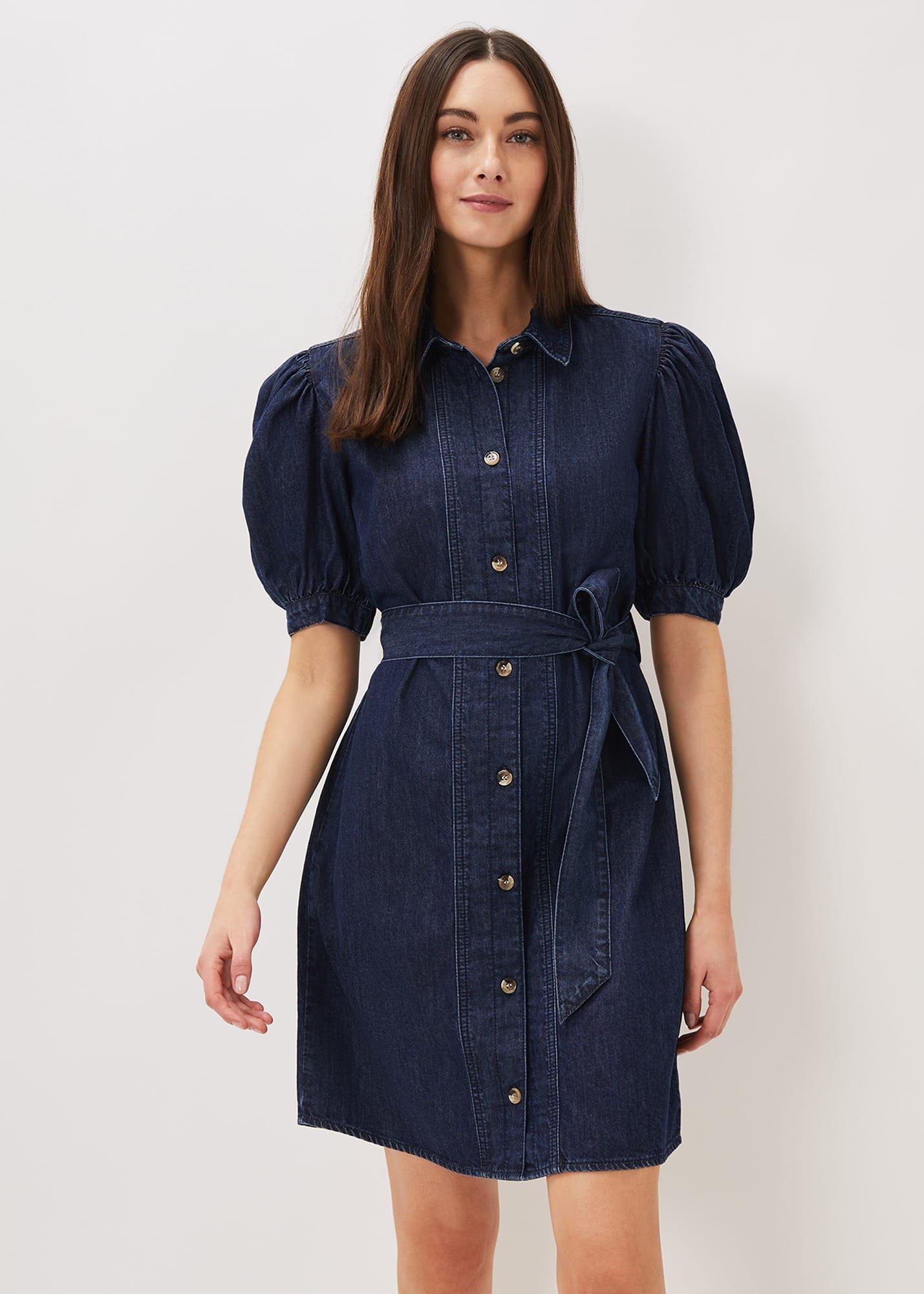 Josephine Denim Puff Sleeve Dress