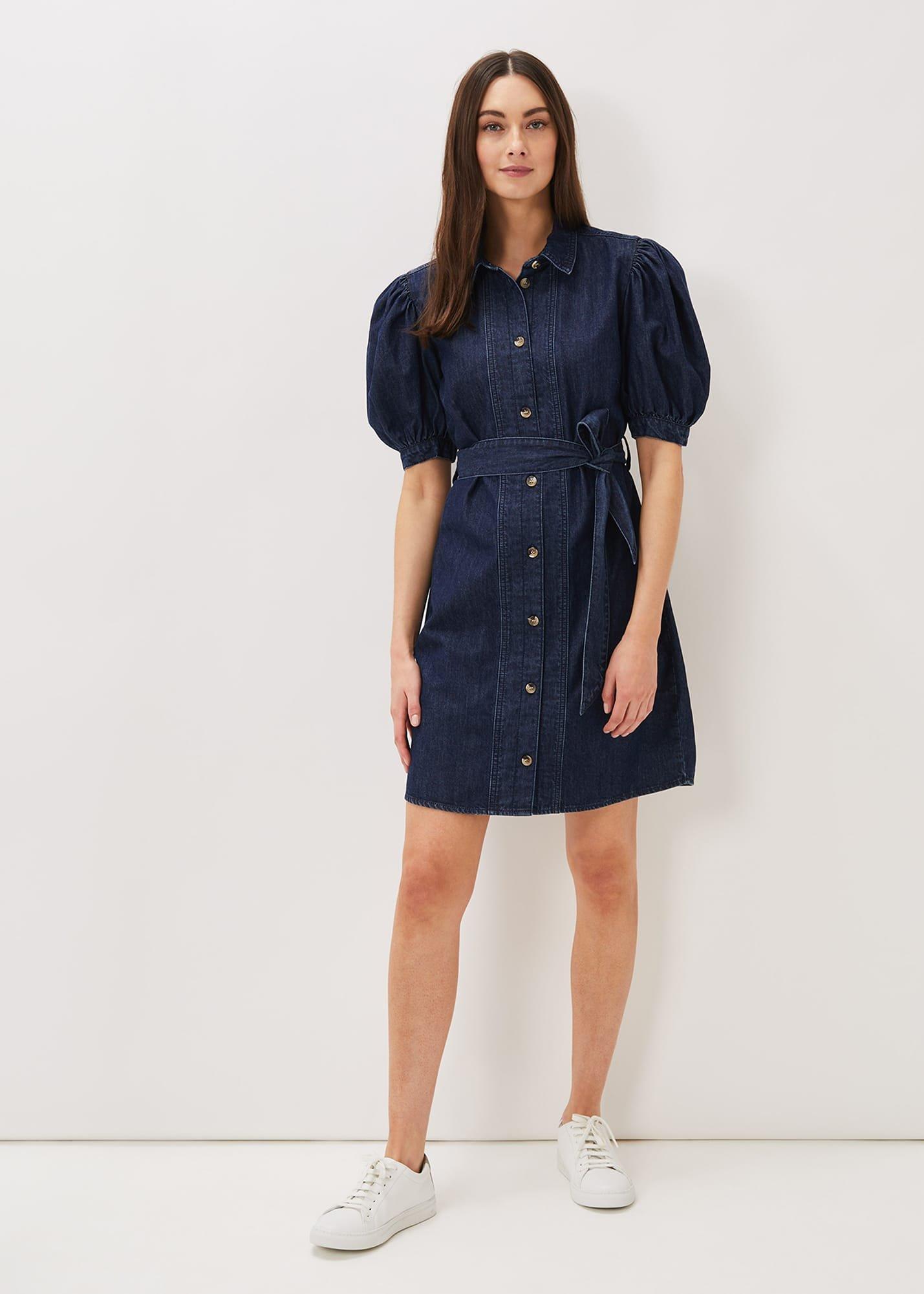 Josephine Denim Puff Sleeve Dress
