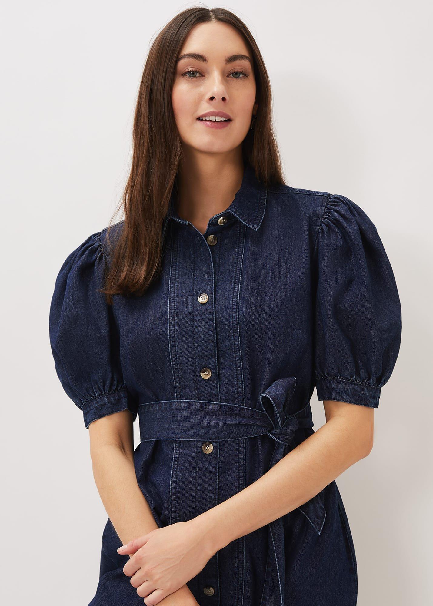 Josephine Denim Puff Sleeve Dress