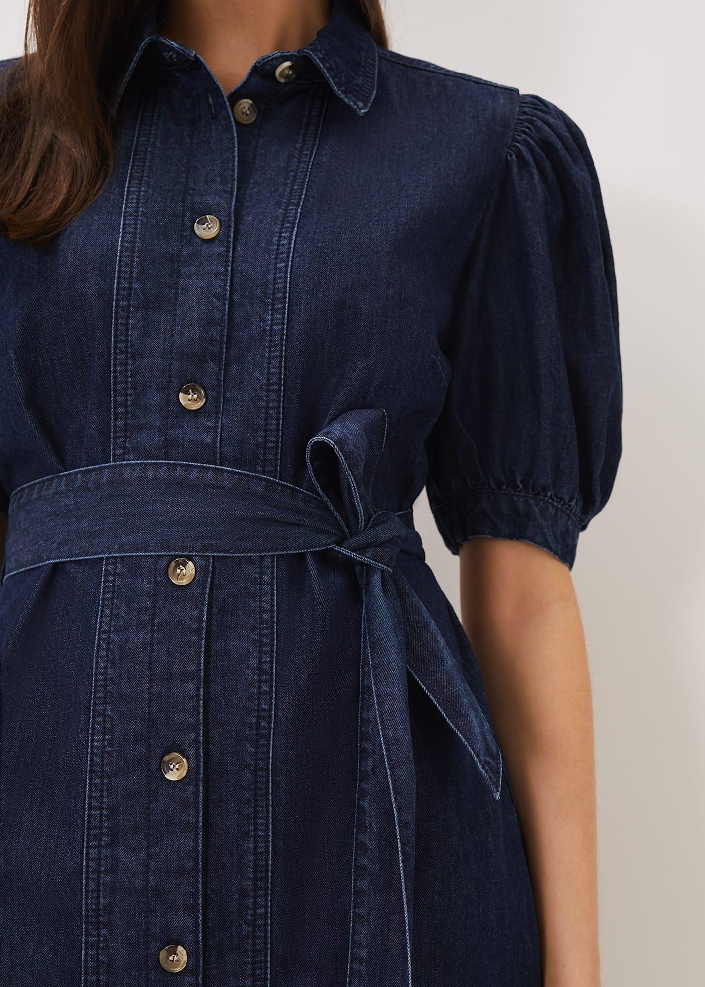 Josephine Denim Puff Sleeve Dress