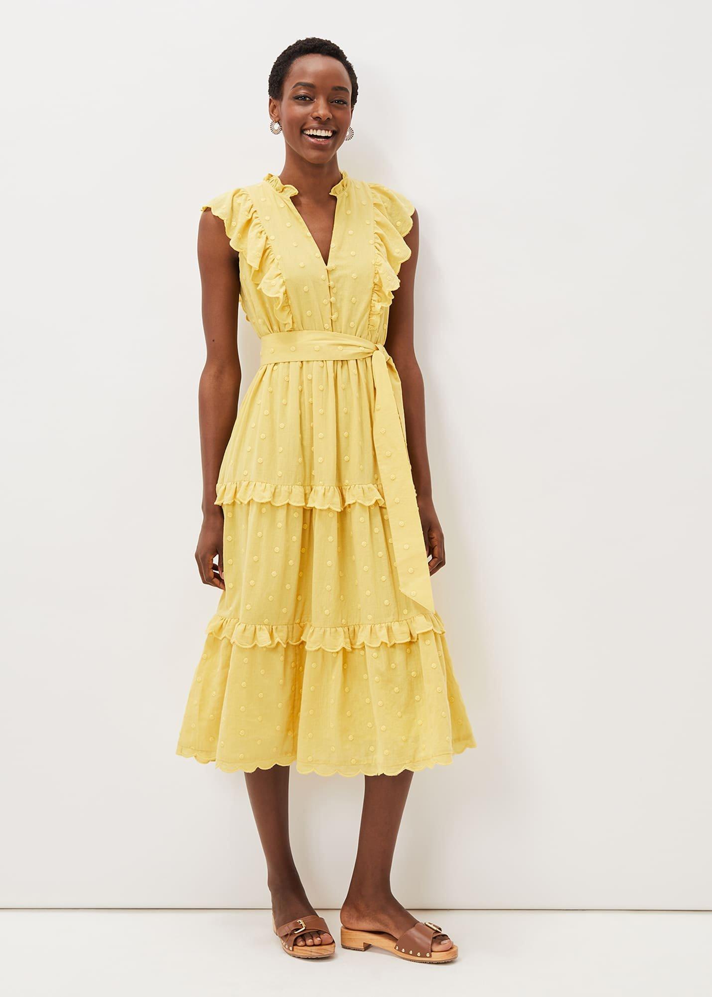 Parissa Cotton Frill Dress