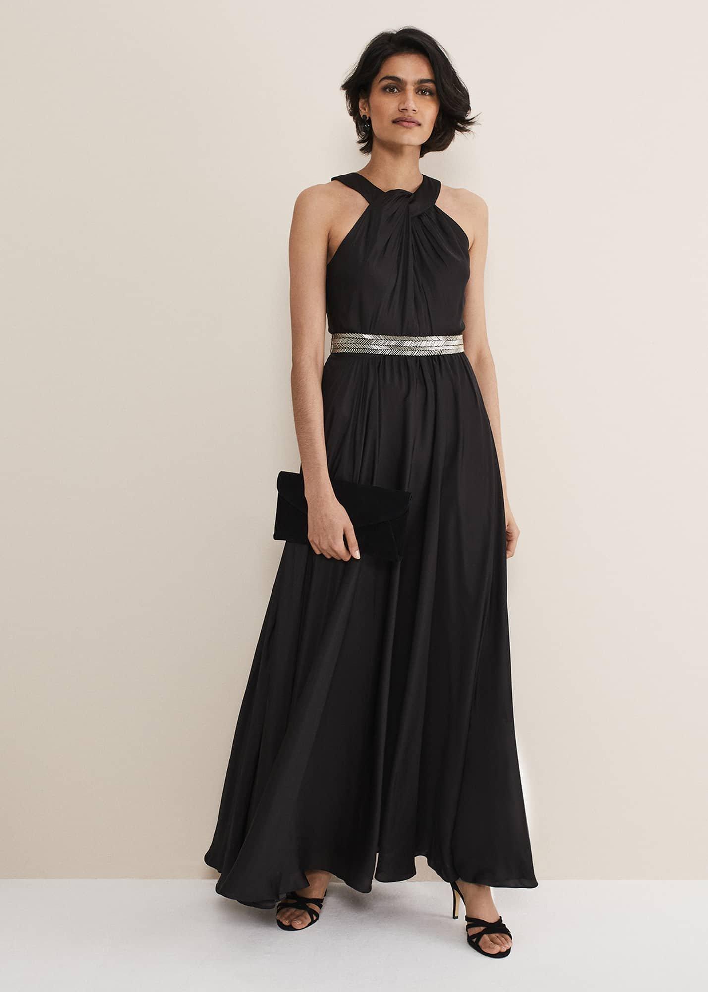 Vanessa Beaded Belt Maxi Dress