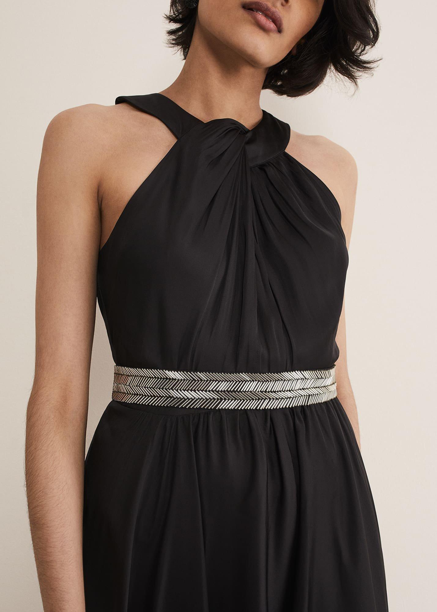 Vanessa Beaded Belt Maxi Dress