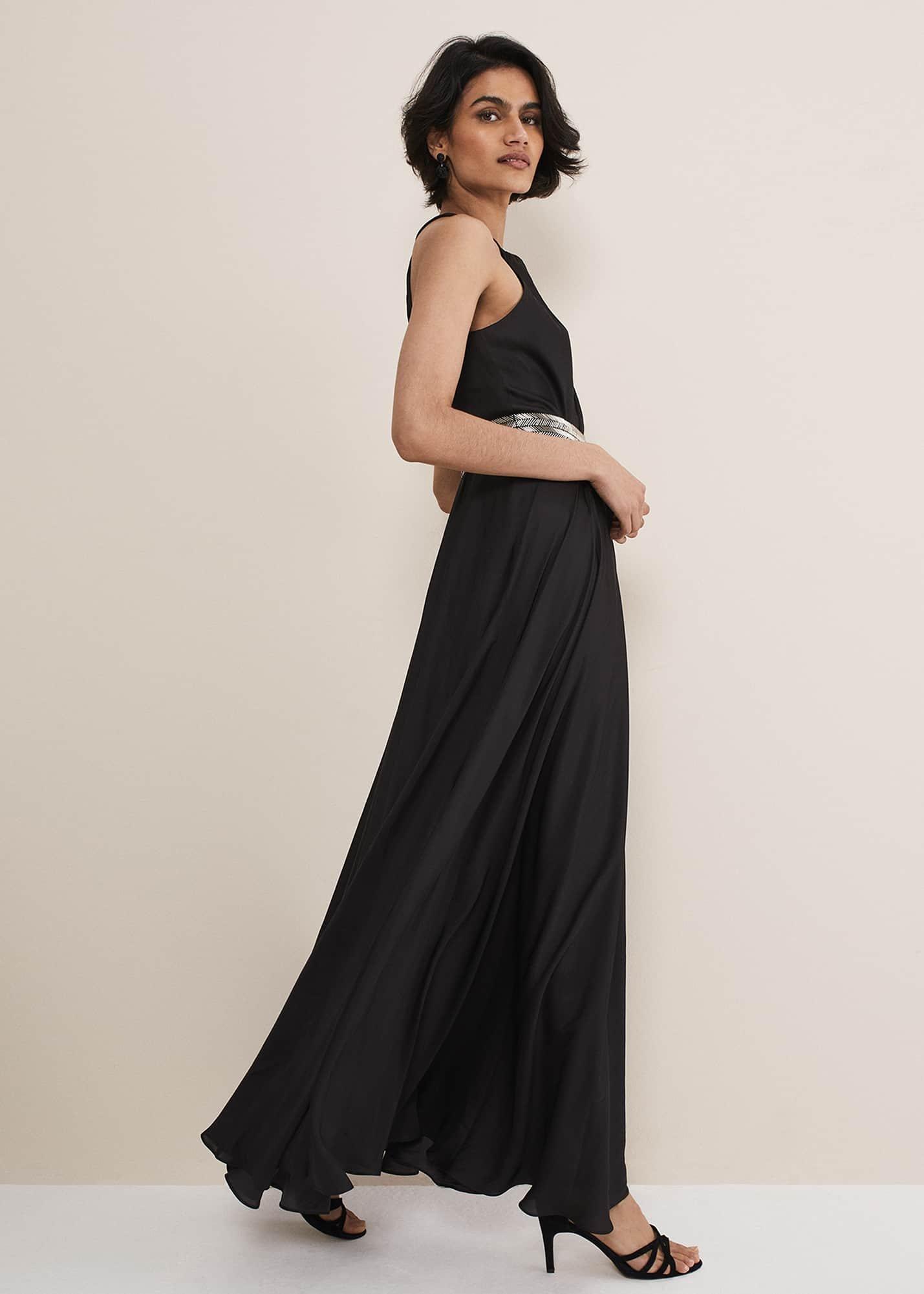 Vanessa Beaded Belt Maxi Dress