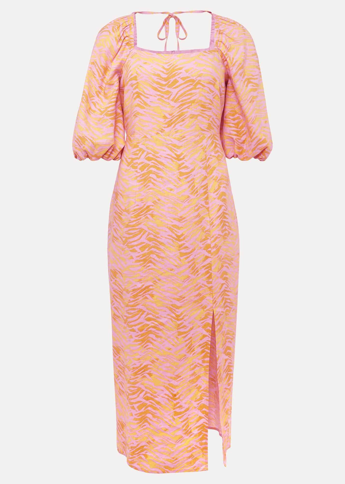 Effie Zebra Puff Sleeve Dress