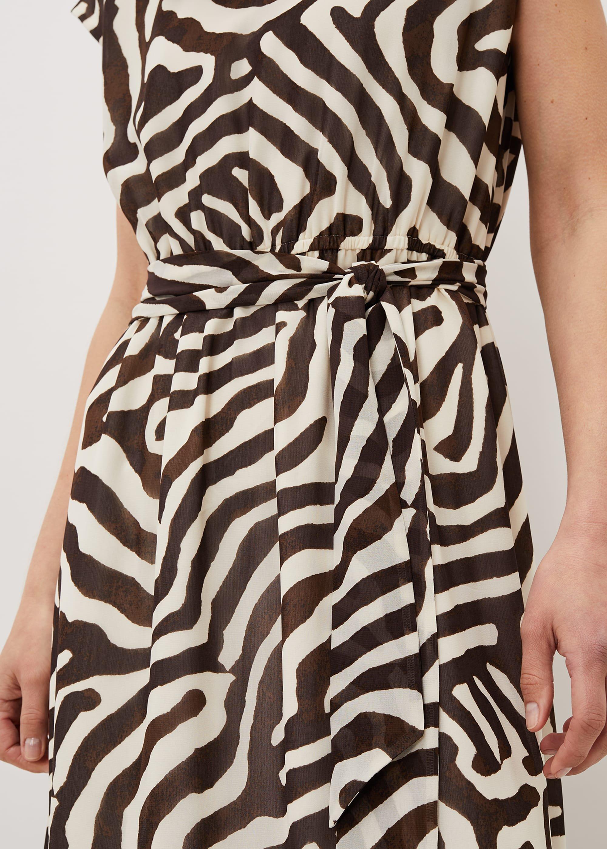 Zalaya Zebra Print Maxi Dress