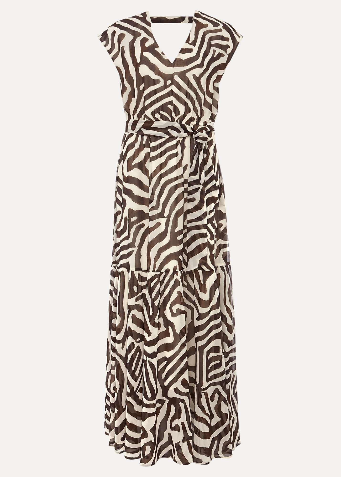 Zalaya Zebra Print Maxi Dress