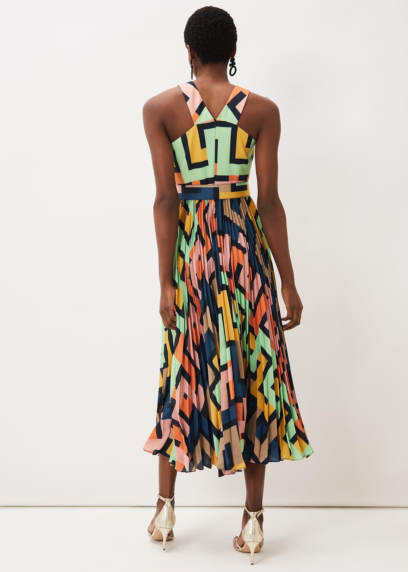 Yas Milano Print Dress