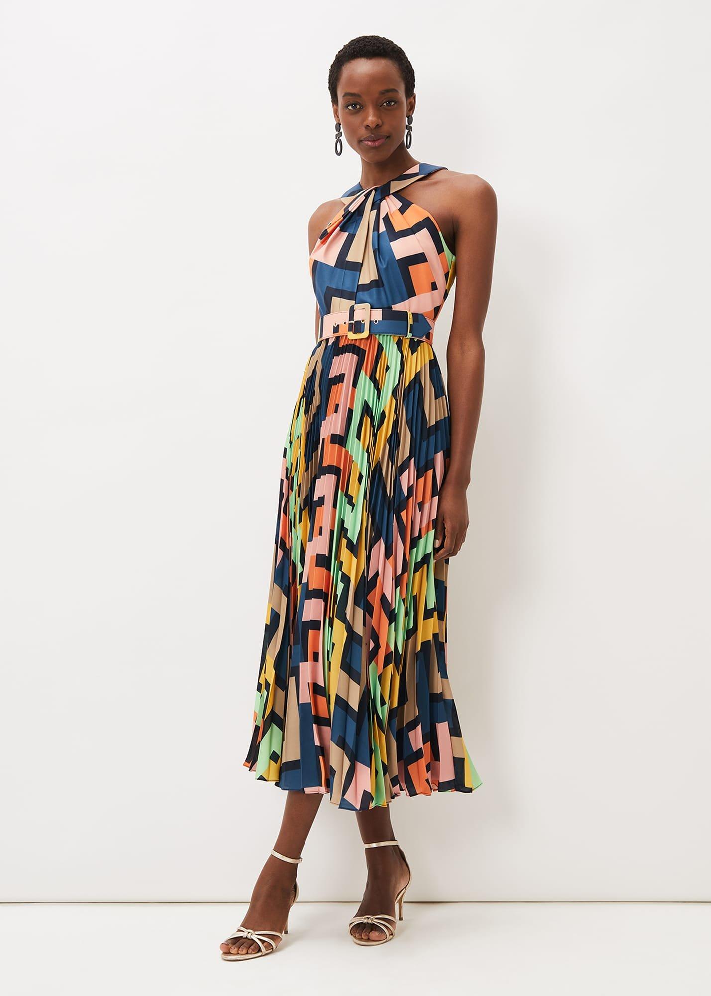 Yas Milano Print Dress