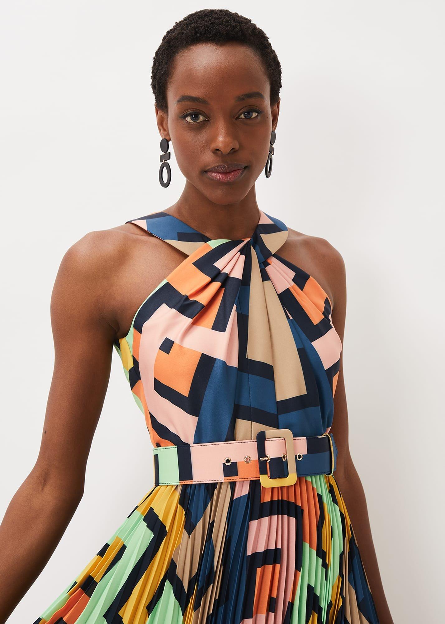 Yas Milano Print Dress