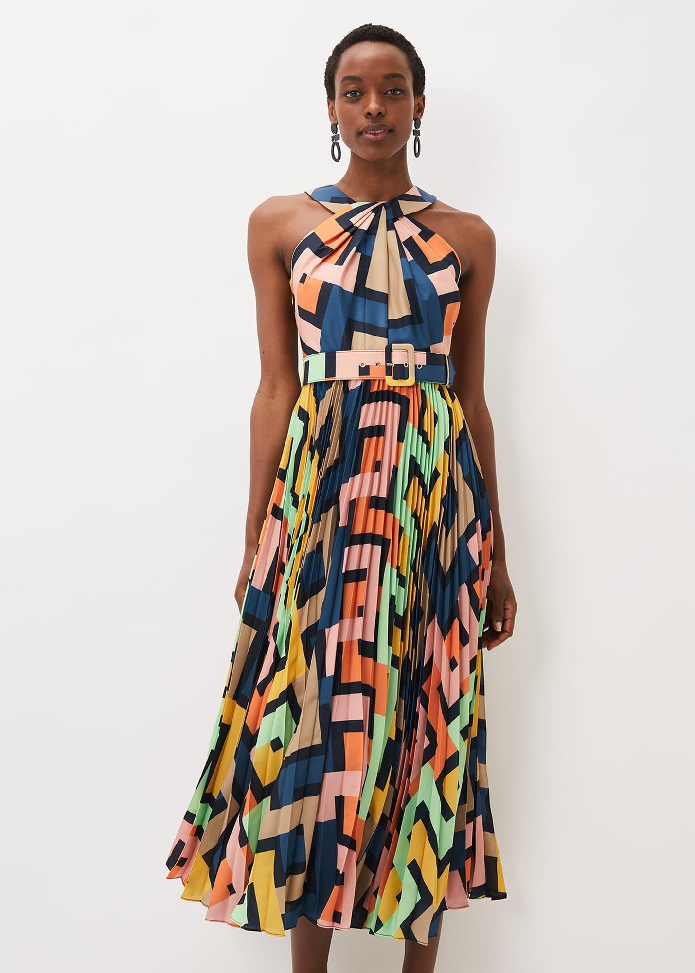 Yas Milano Print Dress
