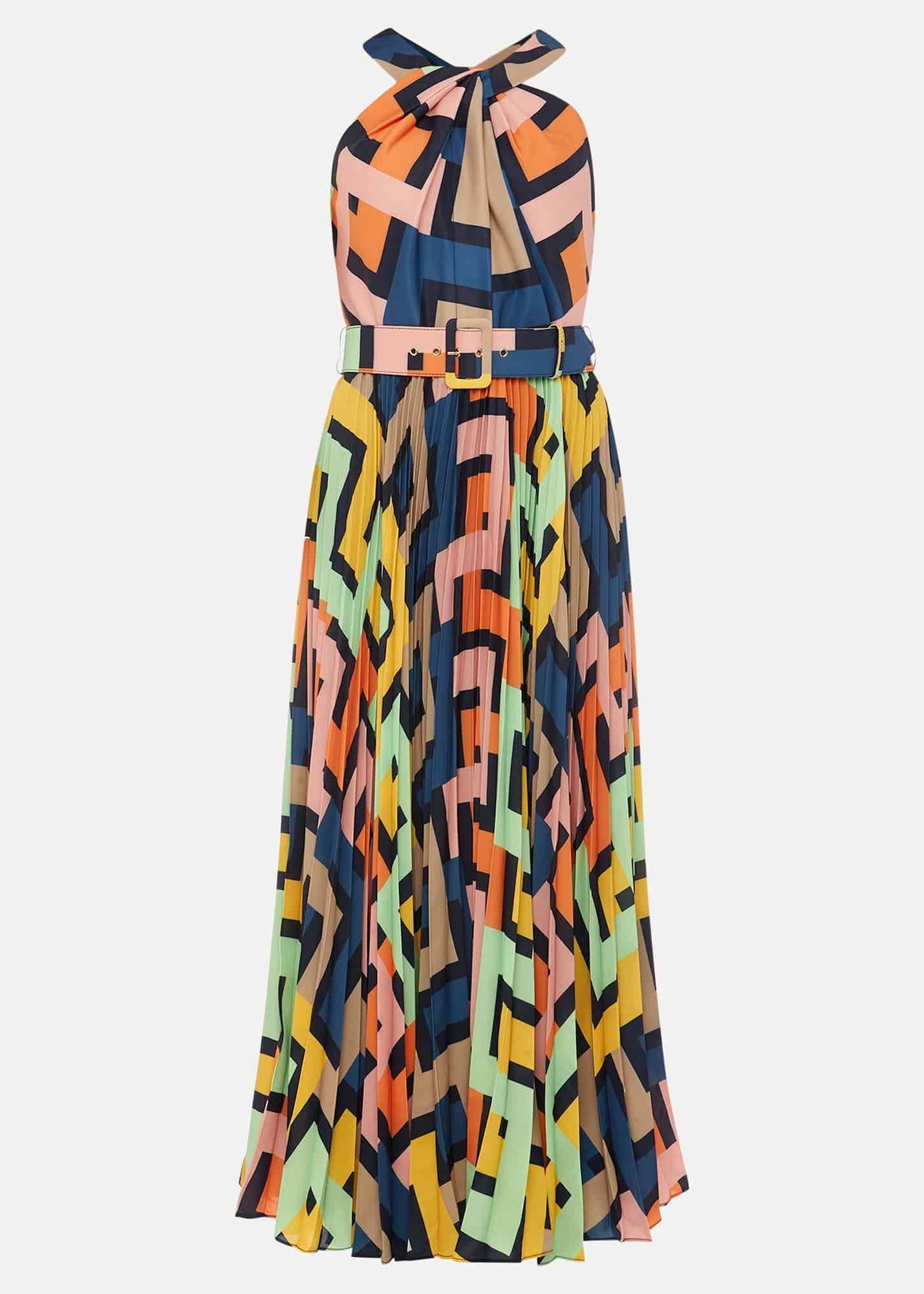 Yas Milano Print Dress