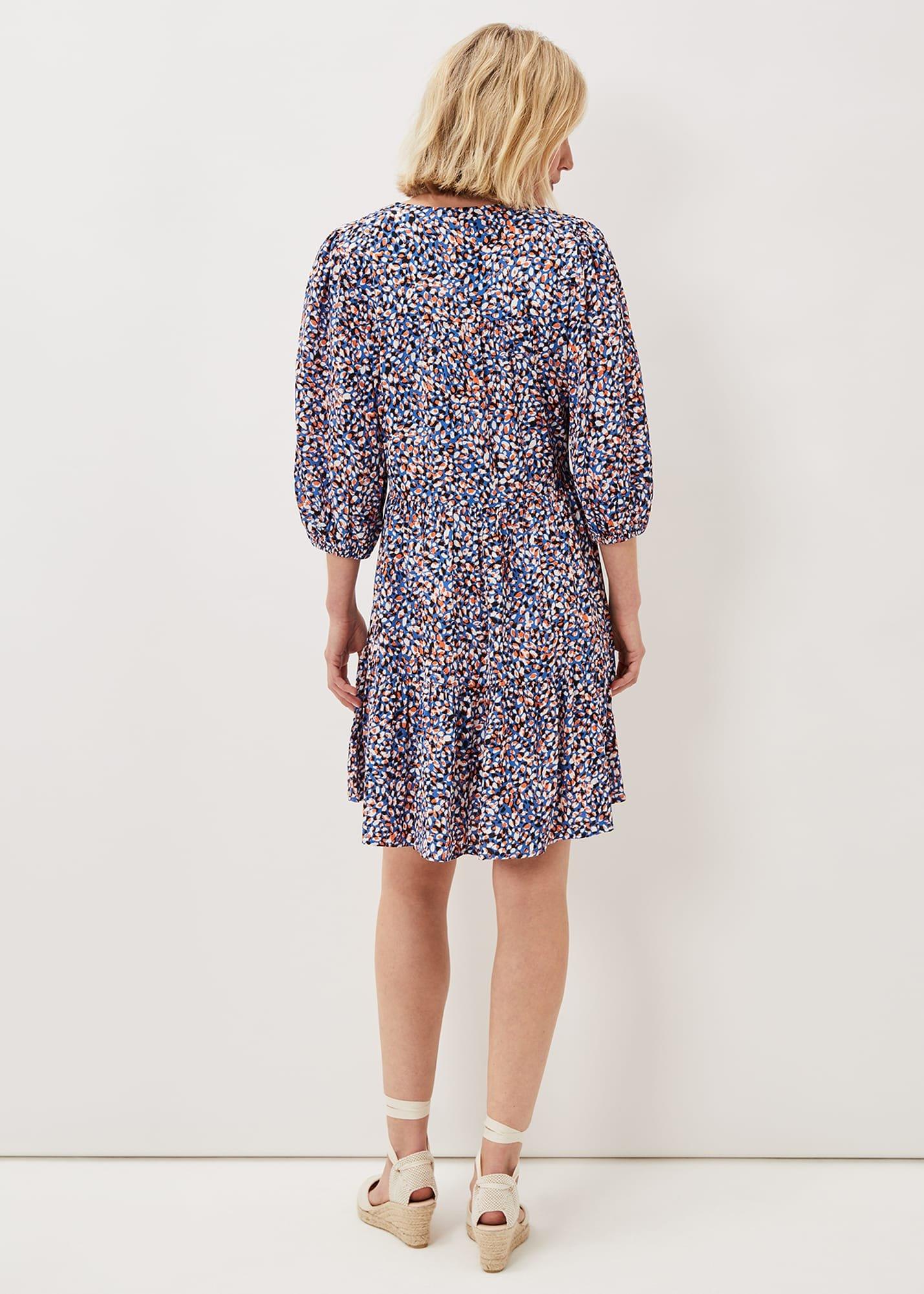 Penele Dotty Print Short Dress