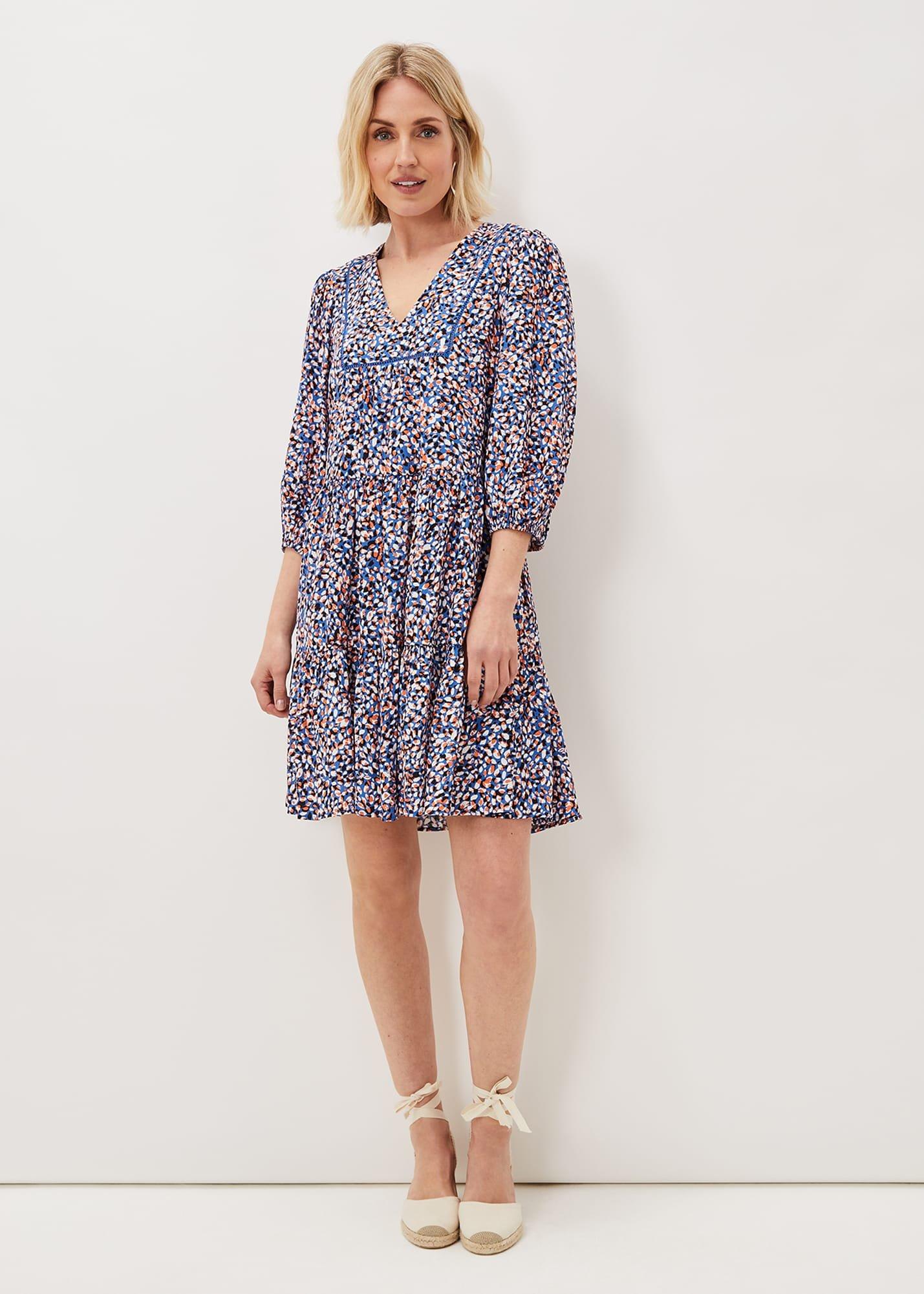 Penele Dotty Print Short Dress