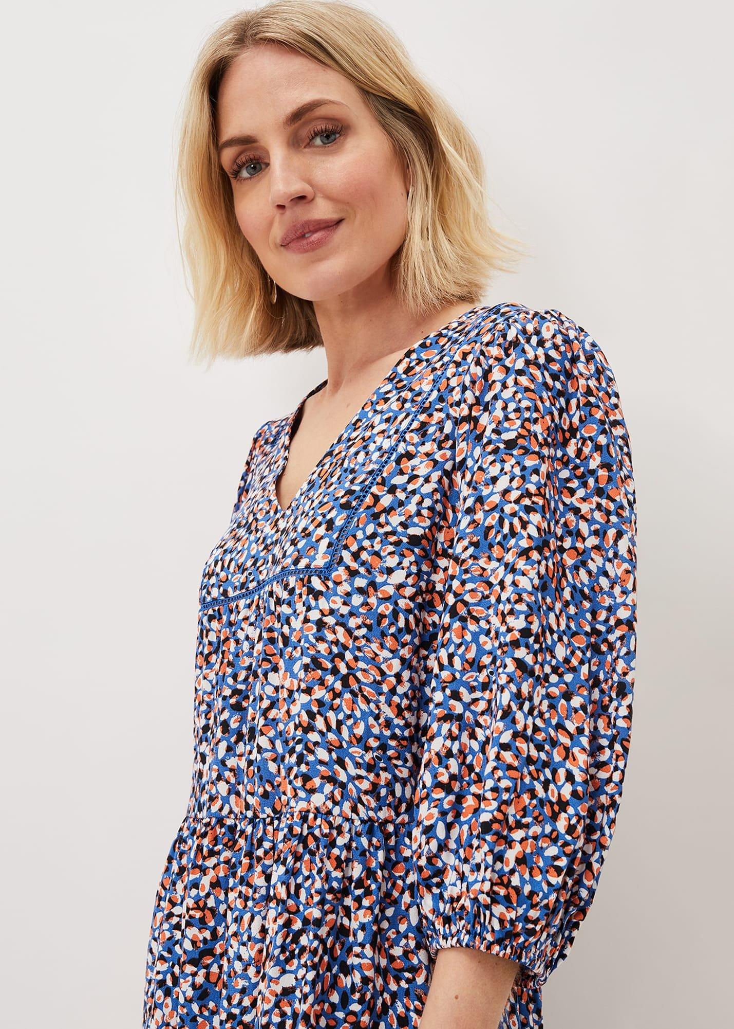 Penele Dotty Print Short Dress
