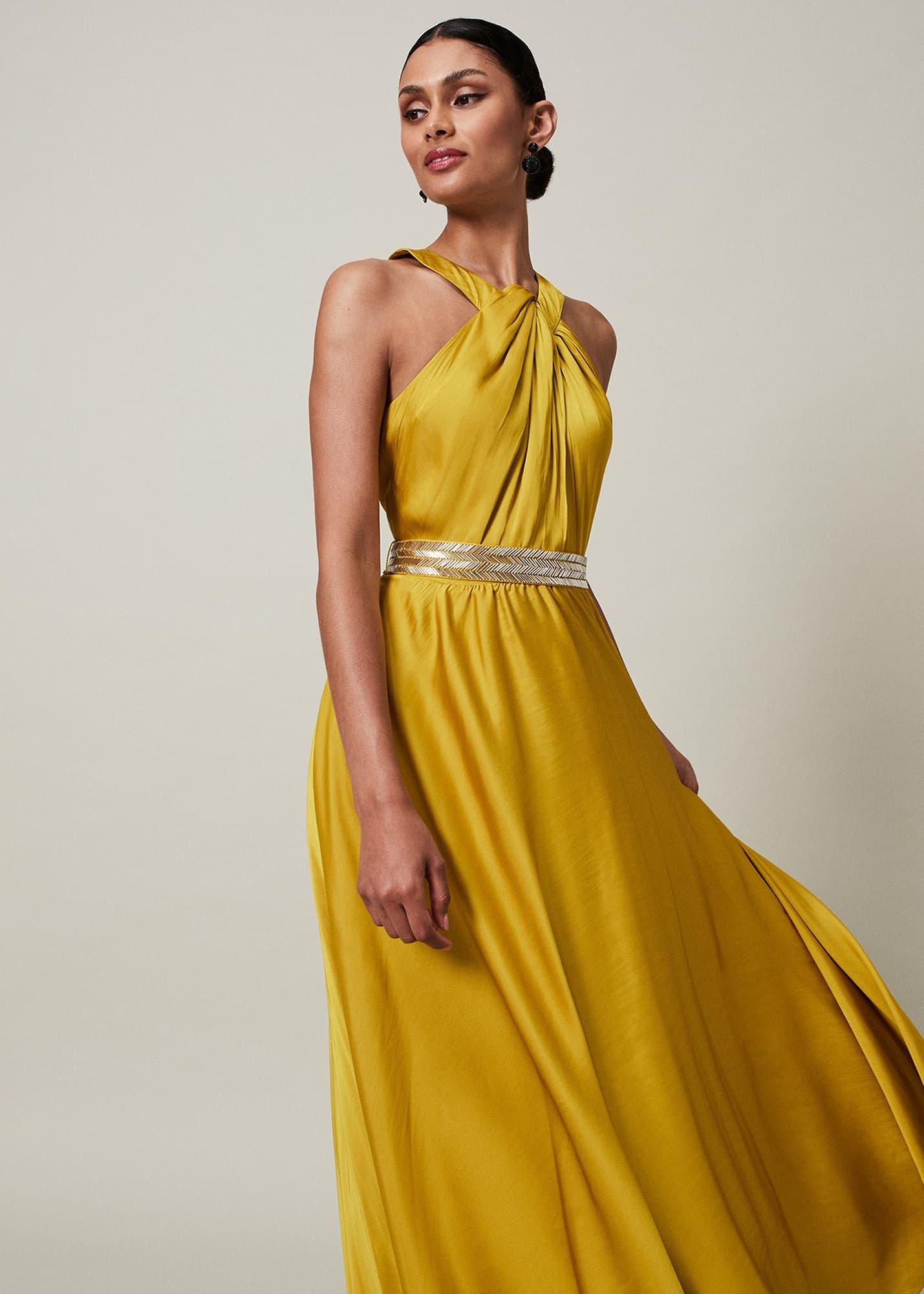 Vanessa Beaded Belt Maxi Dress