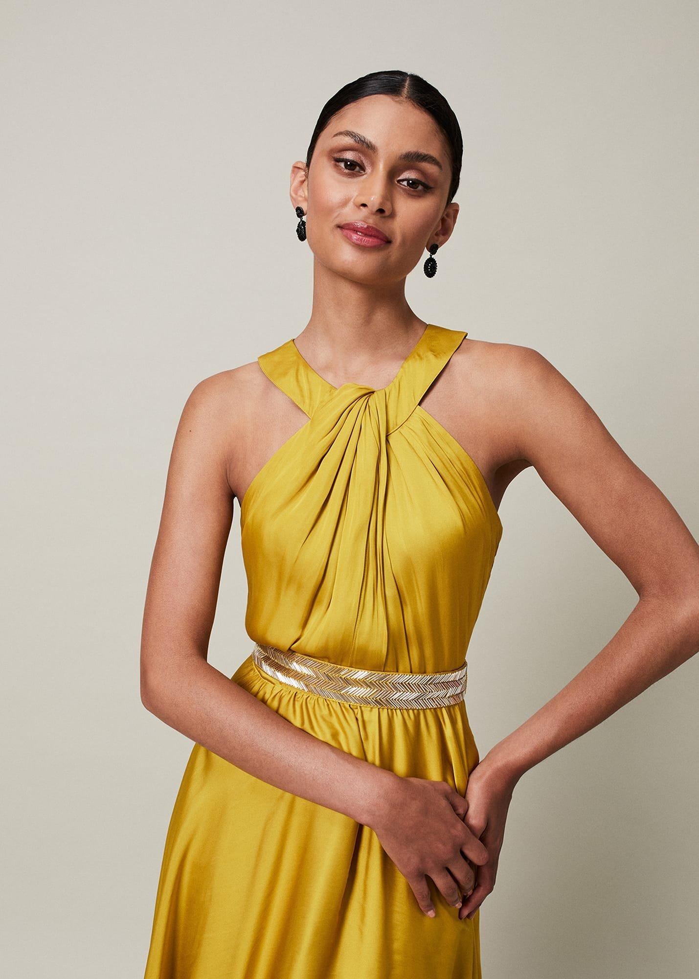 Vanessa Beaded Belt Maxi Dress